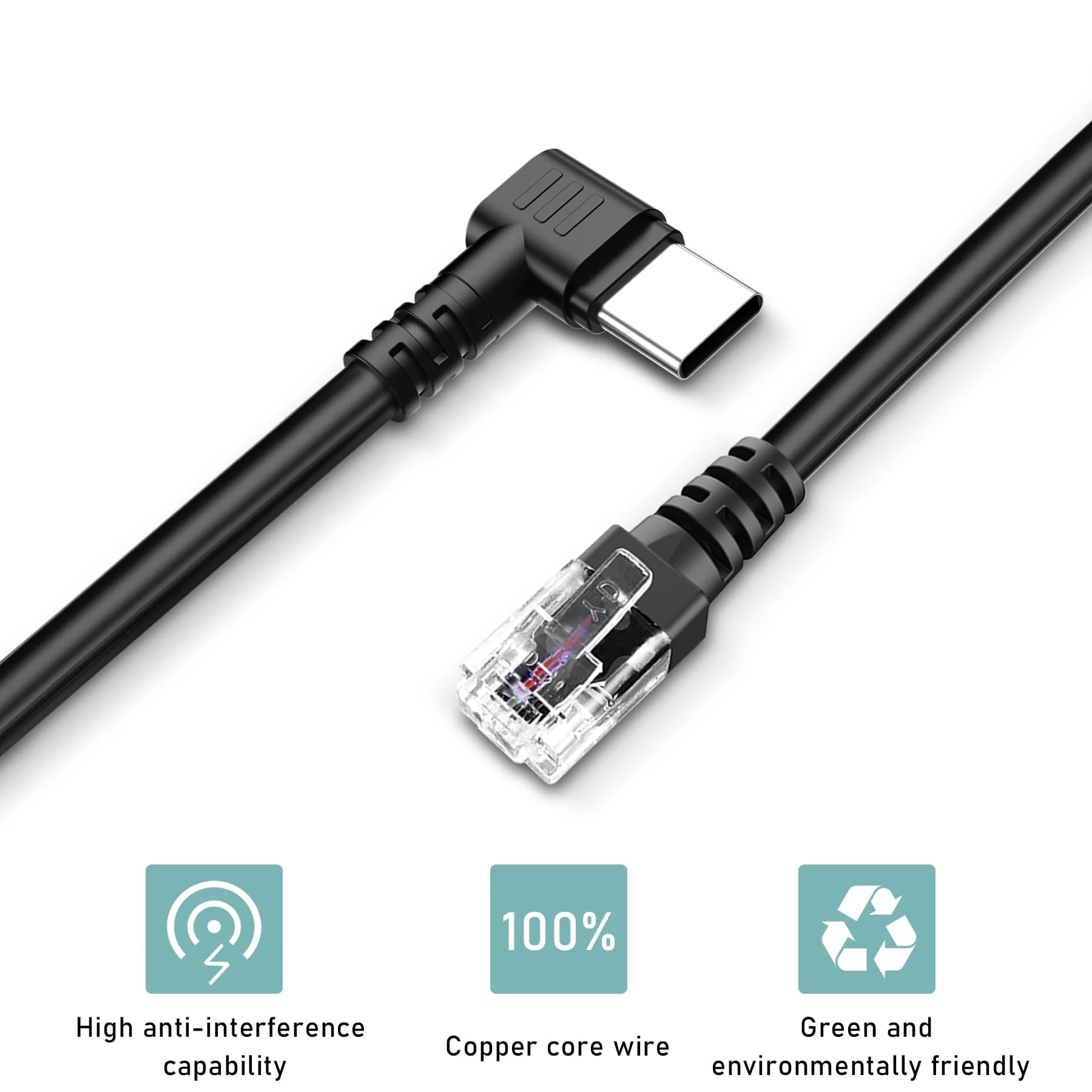 Radar Detector Cable,USB-C to RJ11 Plug Cable,use for Uniden R1 R3 R7 Beltronics Cobra Whistler Escort MAX360 Passport 9500i Radenso XP etc Replacement Radar Detector Cable 9.84ft RJ11-9.84FT - Image 2