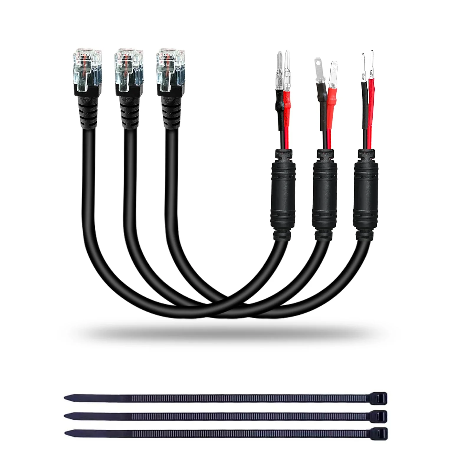 Radar Detector Hardwire Power Cord, Rearview Mirror Plug Cable, with Inline Fuse Holder,Suitable for Escort Beltronics Valentine One Cobra Whistler Radar Detector,3-Piece Set,9.8'' (DC3.5) RJ11-9.8in