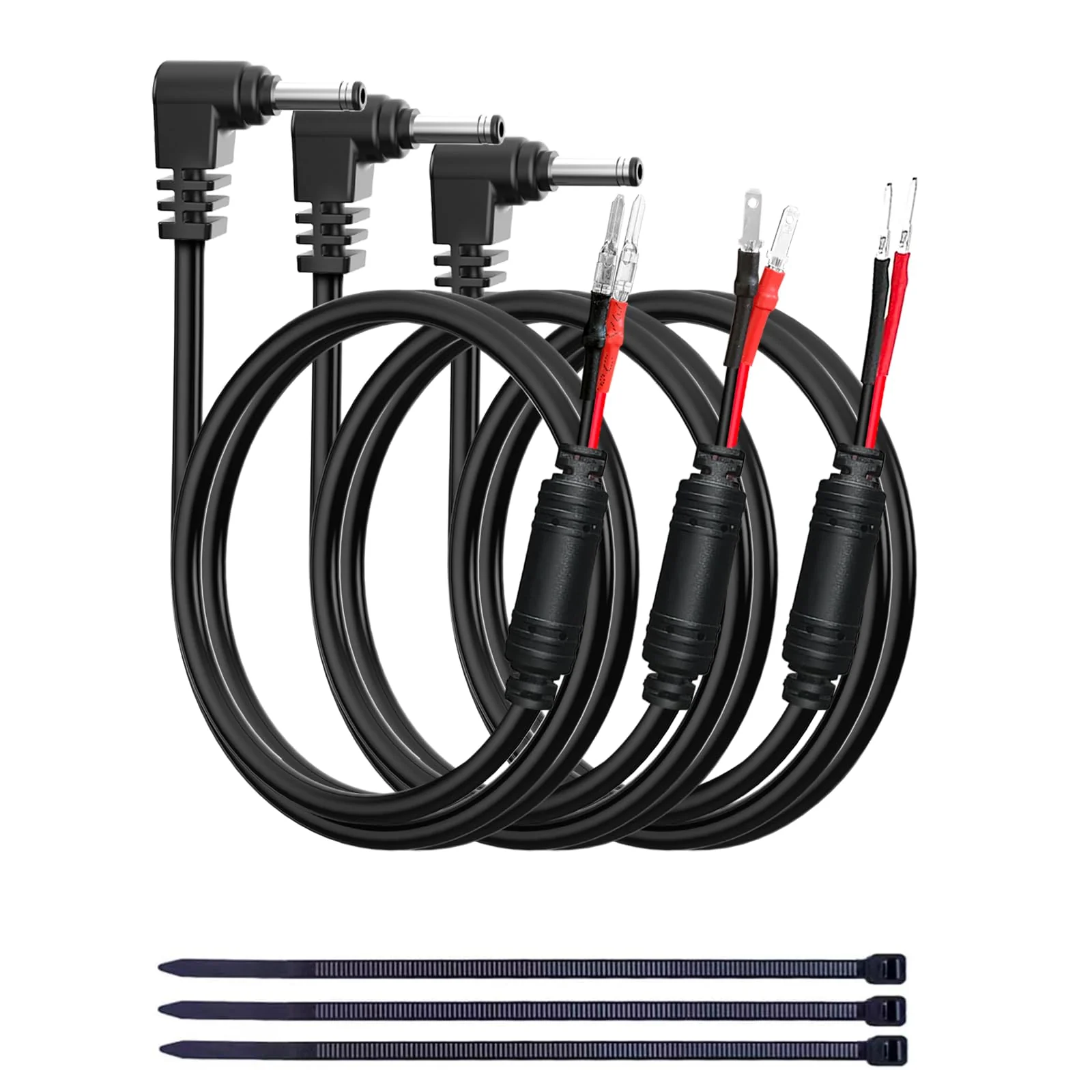Radar Detector Hardwire Power Cord, Rearview Mirror Plug Cable, with Inline Fuse Holder,Suitable for Uniden Escort Beltronics Valentine One Cobra Whistler Radar Detector,3-Piece Set,17.7'' (DC3.5) DC3.5-17.7in