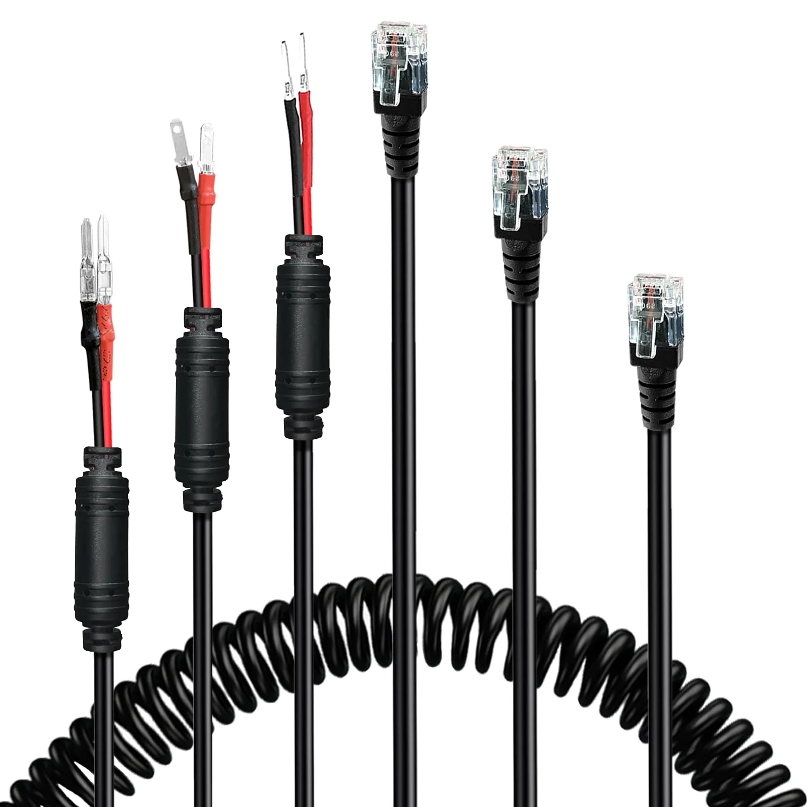 Radar Detector Power Cord Mirror Plug Wire Compatible with Uniden Escort Valentine One Cobra Whistler,with Inline Fuse Holder,Rearview Mirror Plug Elastic Cable.(RJ11-Set of 3) RJ11 - Image 5