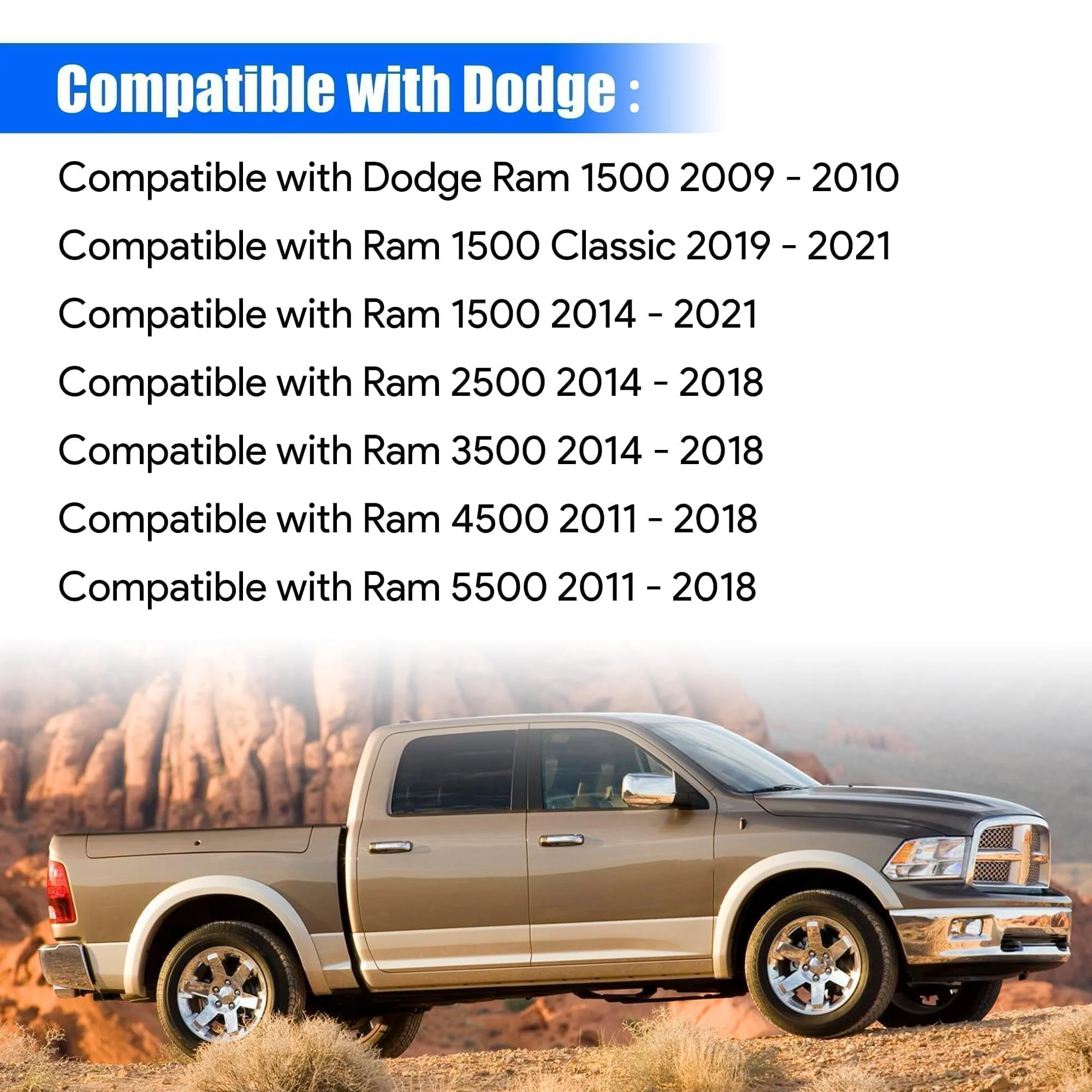 Radio Antenna Base Assembly Cable with Adapter Cover Compatible with Dodge Ram 1500 2500 3500 4500 5500 2009-2021 Replace 5064394AG 5064395AE 5064394AH - Image 3