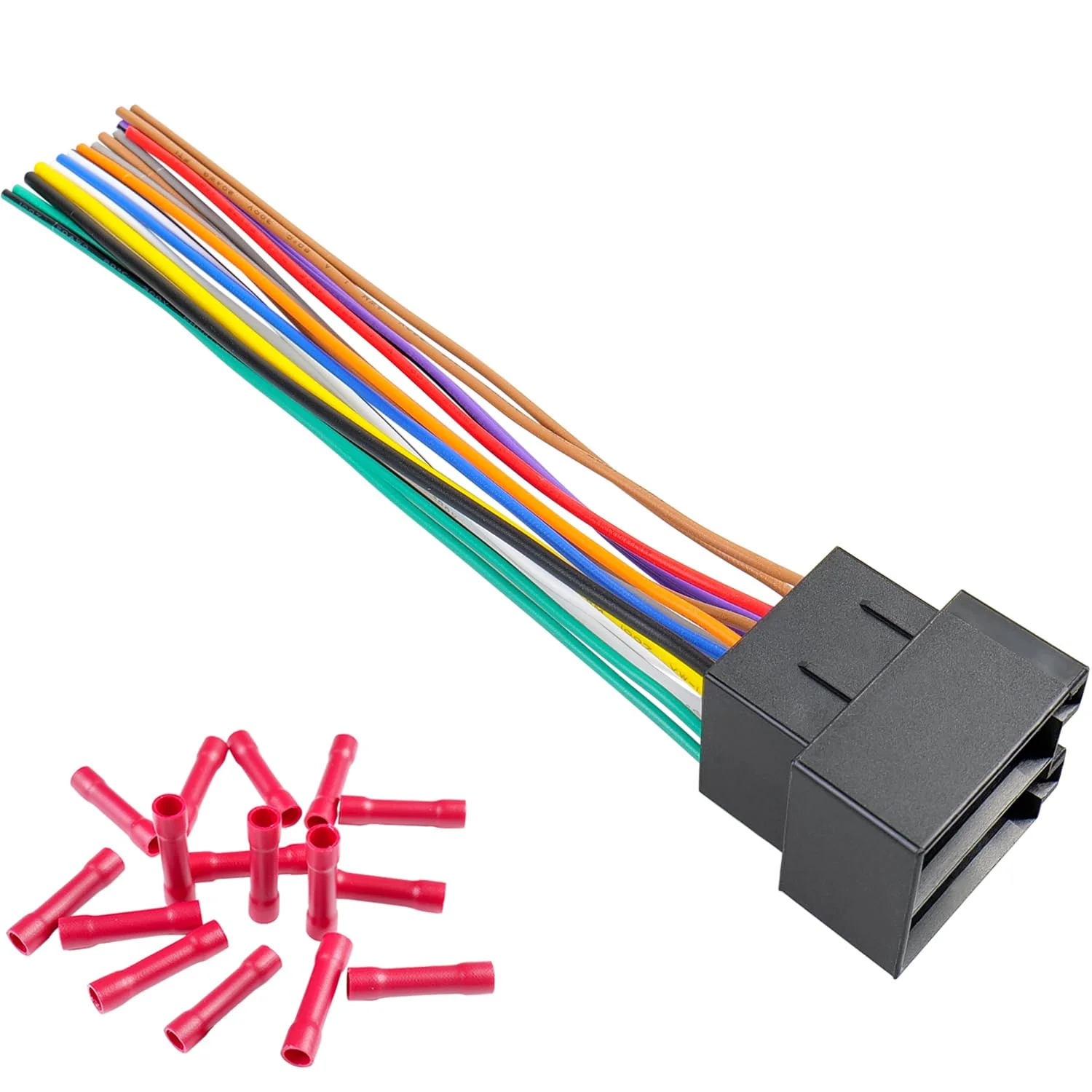 Radio Wiring Harness 16Pin Compatible with Volkswagen Beetle Golf Passat Jetta Mercedes-Benz Sprinter, Car Stereo Wiring Harness Fit for Audi A4 A6 A8 Adapter - Image 7