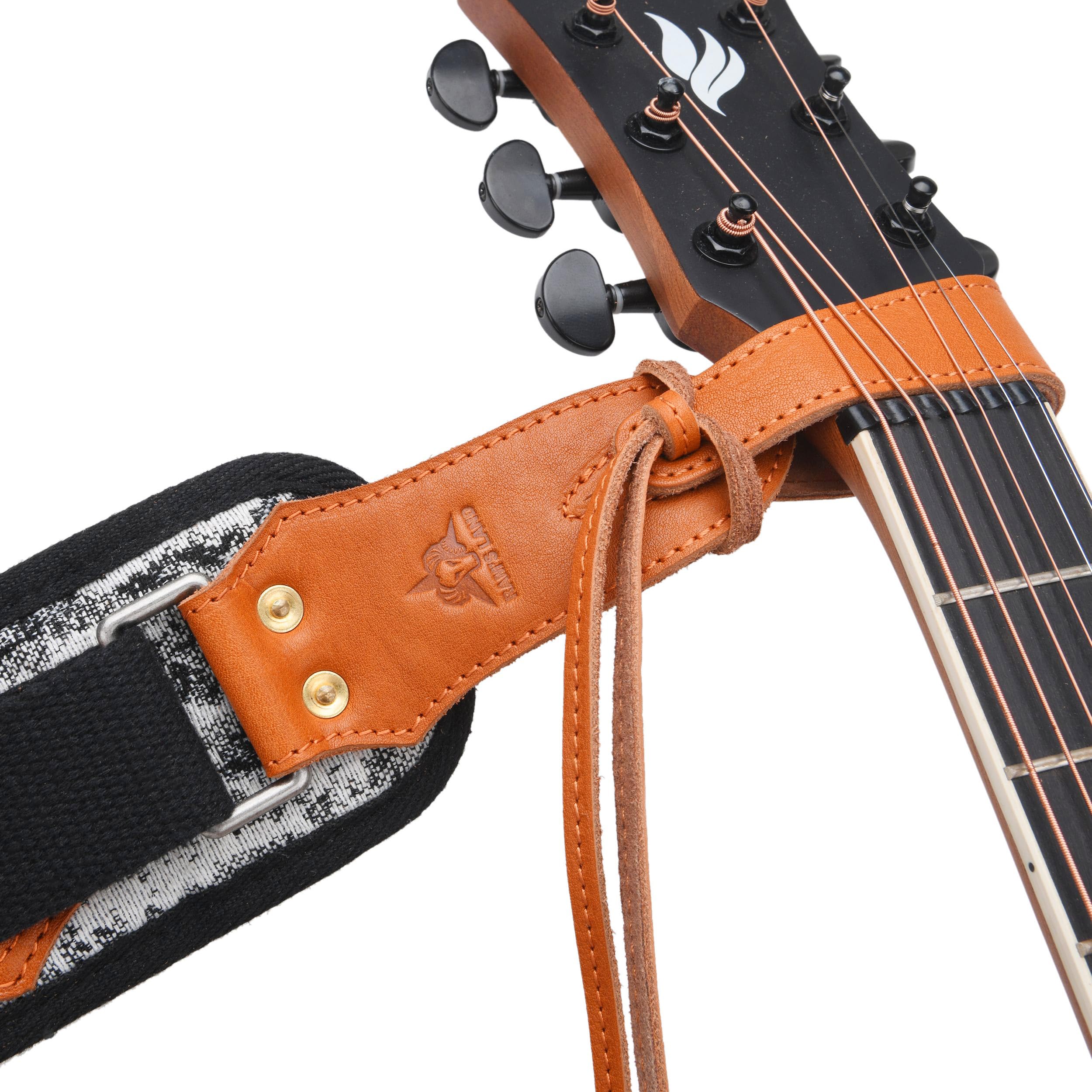RAM'S LAND 3 inch Wide Leather Guitar Straps, Padded Guitar Strap for Electric, Acoustic, and Bass Guitar 009-fl - Image 7
