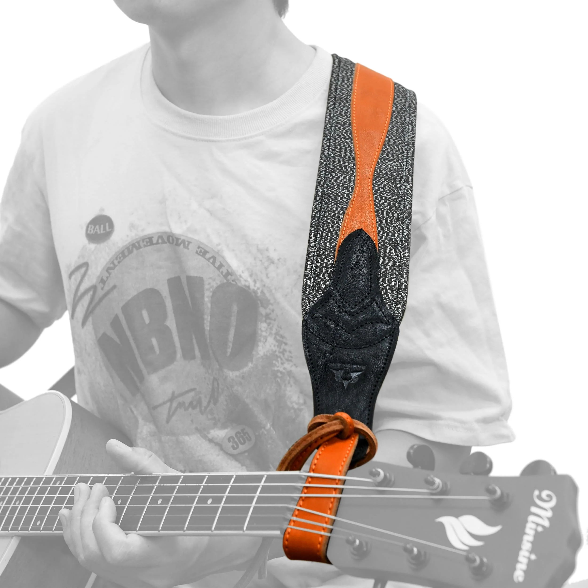 RAM'S LAND 3 inch Wide Leather Guitar Straps, Padded Guitar Strap for Electric, Acoustic, and Bass Guitar Vintage - Image 5