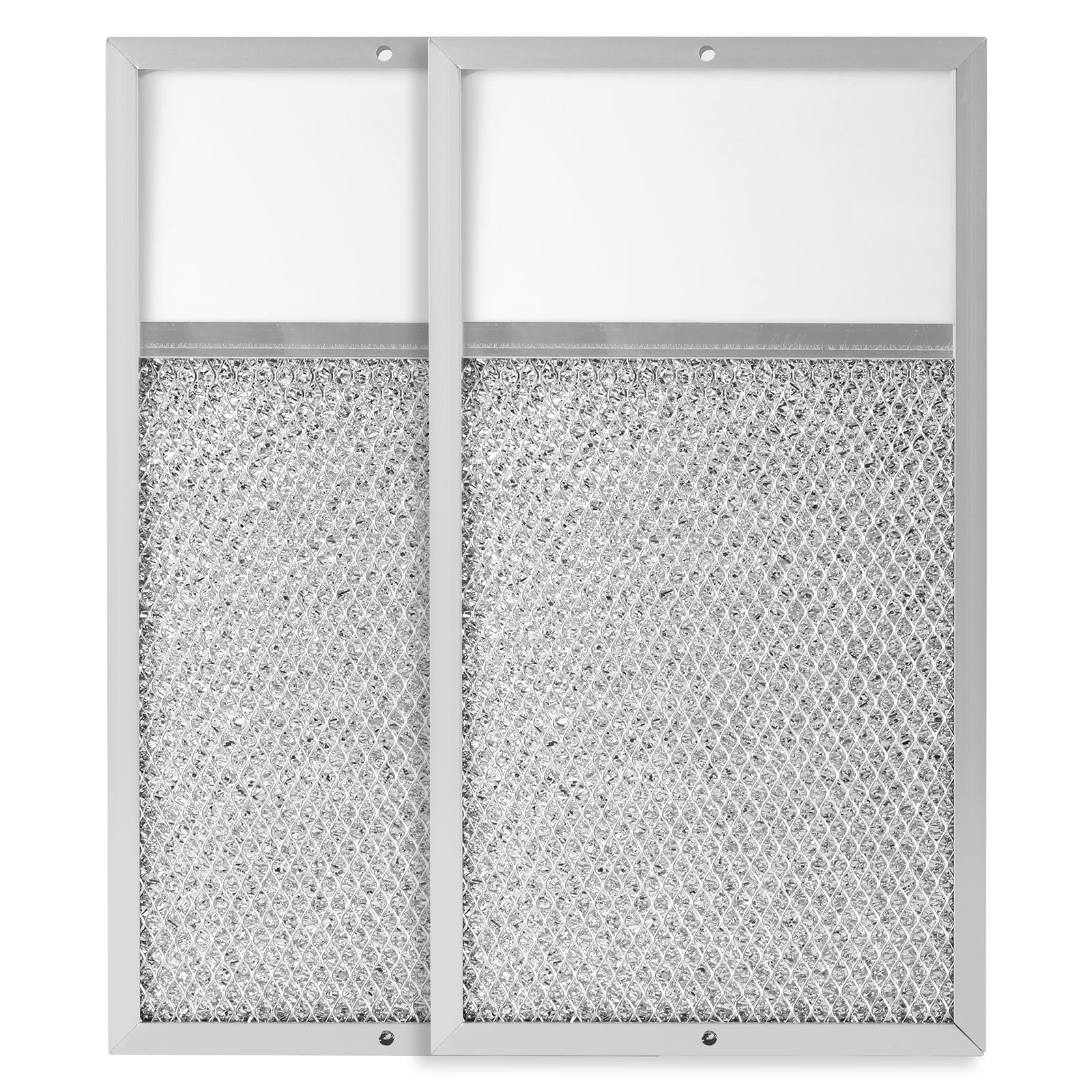 Range hood Filter with Light Lens Replacement for Broan R610027 SR610027 1568322 1568323 PM25WW PM25BL AL9245 Aluminum Mesh Grease Lens Range Hood Replacement Filter 7-5/8 x 14-1/8 x 3/8 Inch 2-Pack