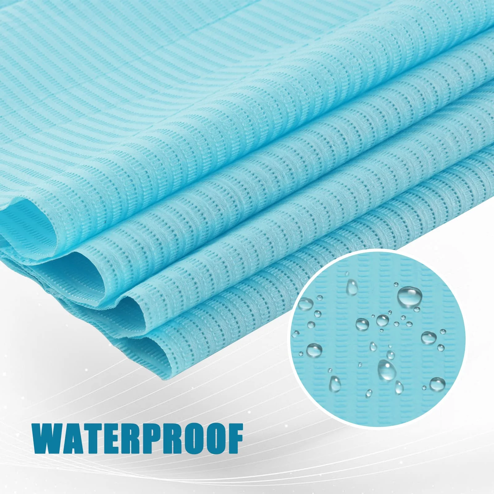 Rayyl Dental Bibs Blue Pack of 50 Disposable Waterproof Tattoo Bibs Tattoo Tablecloths Clean Pad Clean Tattoo Tray Tattoo Accessories Blue-50pcs - Image 3