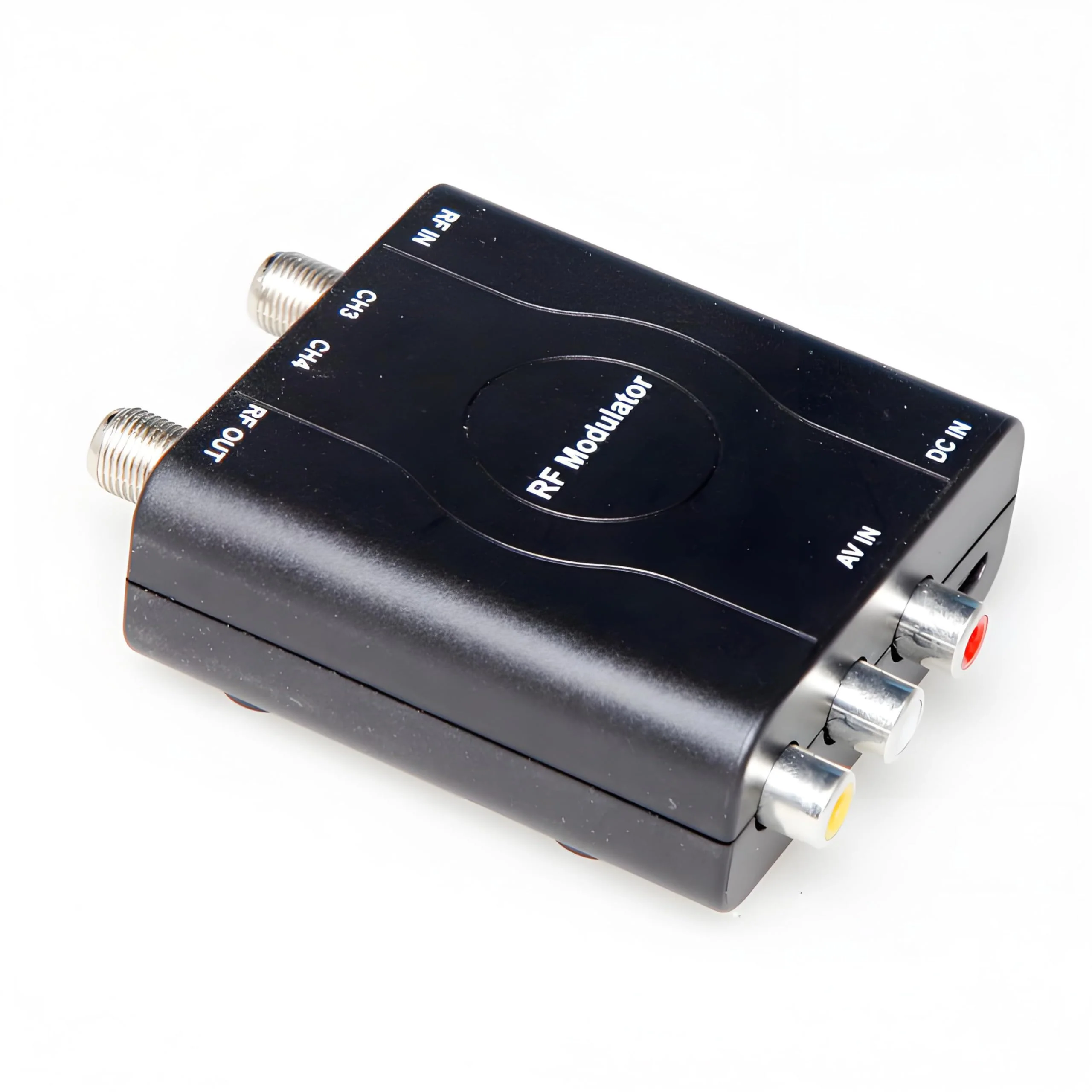 RCA to Coaxial Adapter, RF Coaxial Modulator, CVBS RF Adapter, VHF Converter, Channel 3/4 Switch for Game & Video Hub, DVD, VCR Player, PS2 PS3 PS4