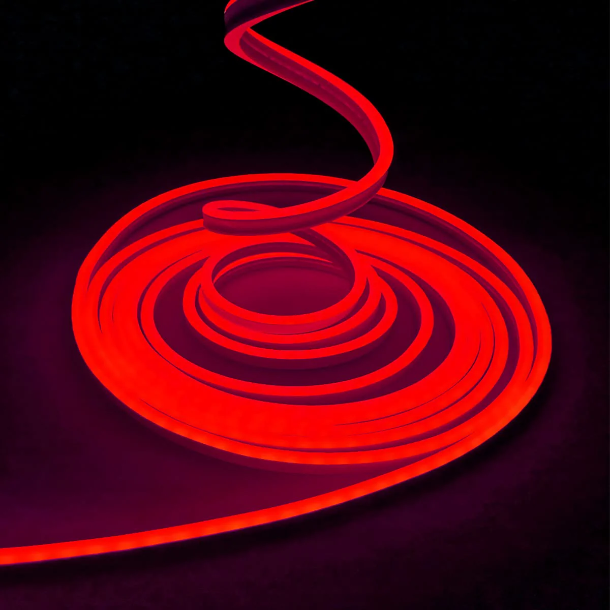 Red Neon LED Strip Lights,5M 12V DC 600 SMD2835 LEDs Waterproof Rope Light for Indoor Outdoor Home Decoration (Red Without Power Supply) Red Without Power Supply