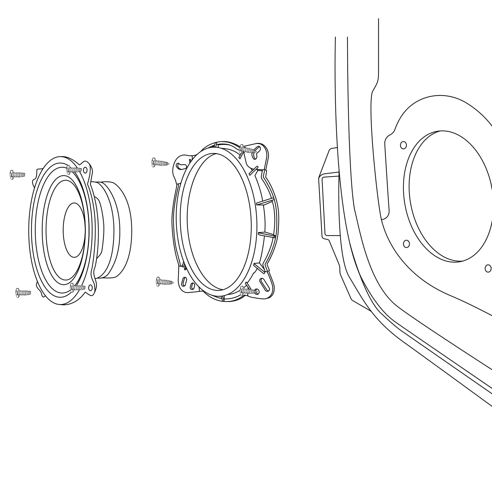 RED WOLF 6" x 9" Front Door Speaker Mount Adapter for 2004 Up Toyota 4Runner Avalon Highlander Tacoma Prius Sequoia Tundra Install 6 x 9” Aftermarket Audio Speaker Spacer Ring Bracket 2 PCS - Image 7