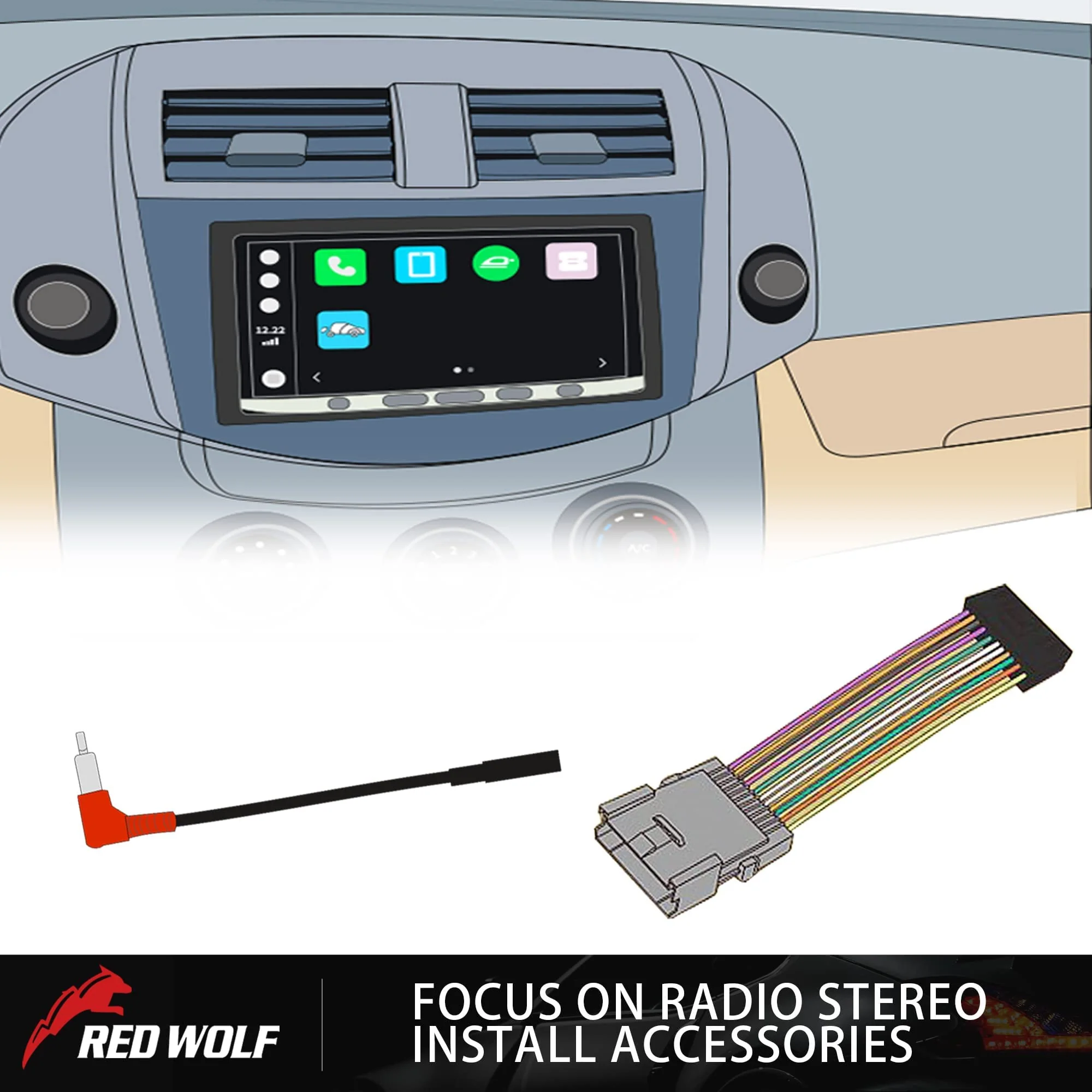 RED WOLF Car OE Radio Reverse Wiring Harness Fit for 2002-2007 GM GMC Sierra Chevy Silverado Buick Cadillac Pontiac Replace Factory Stereo Wire w/Connector Butt - Image 7