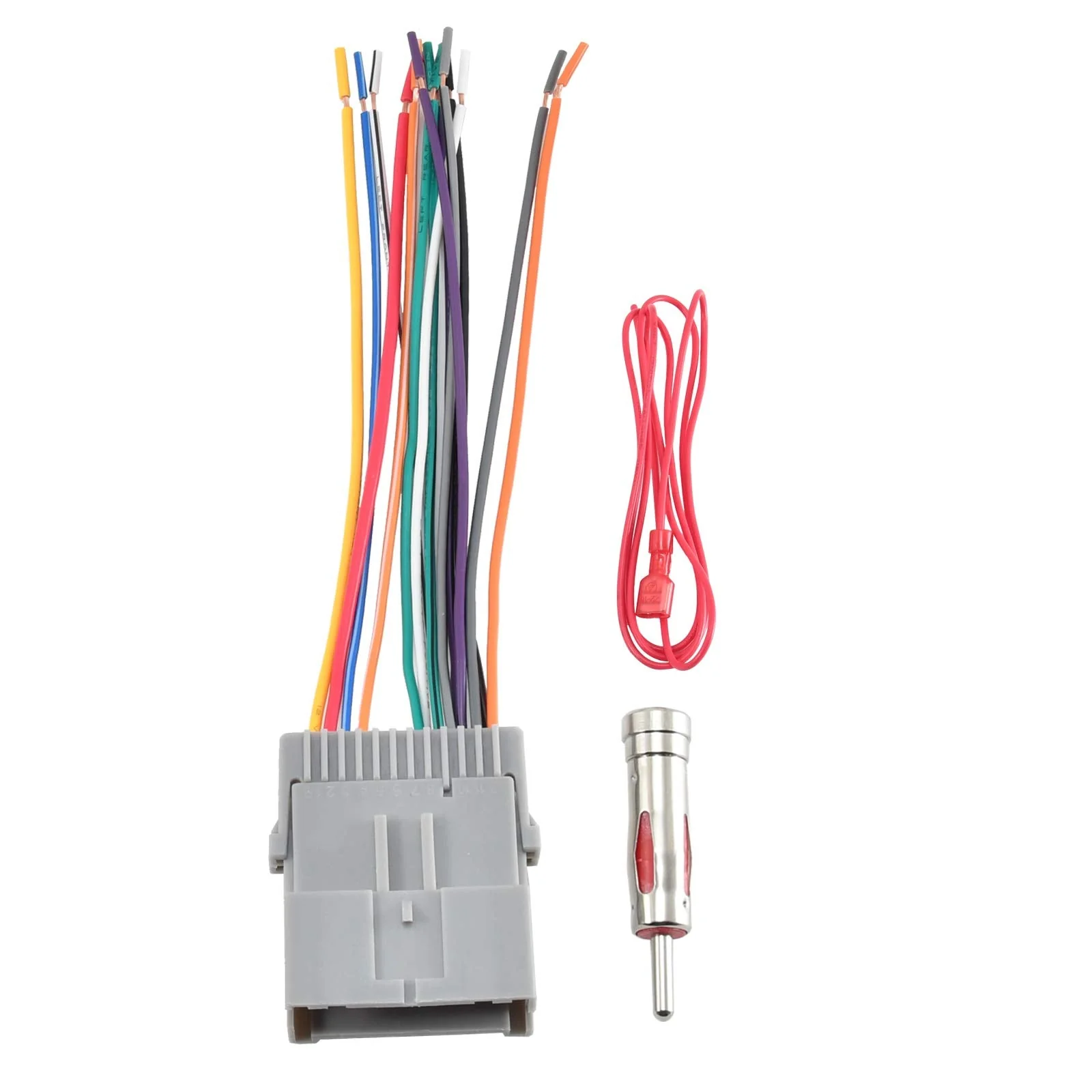 RED WOLF Radio Stereo Wiring Harness Antenna Adapter Connector Plug Replacement for GM Chevy GMC Buick 2000-2012 Early Model - Image 2