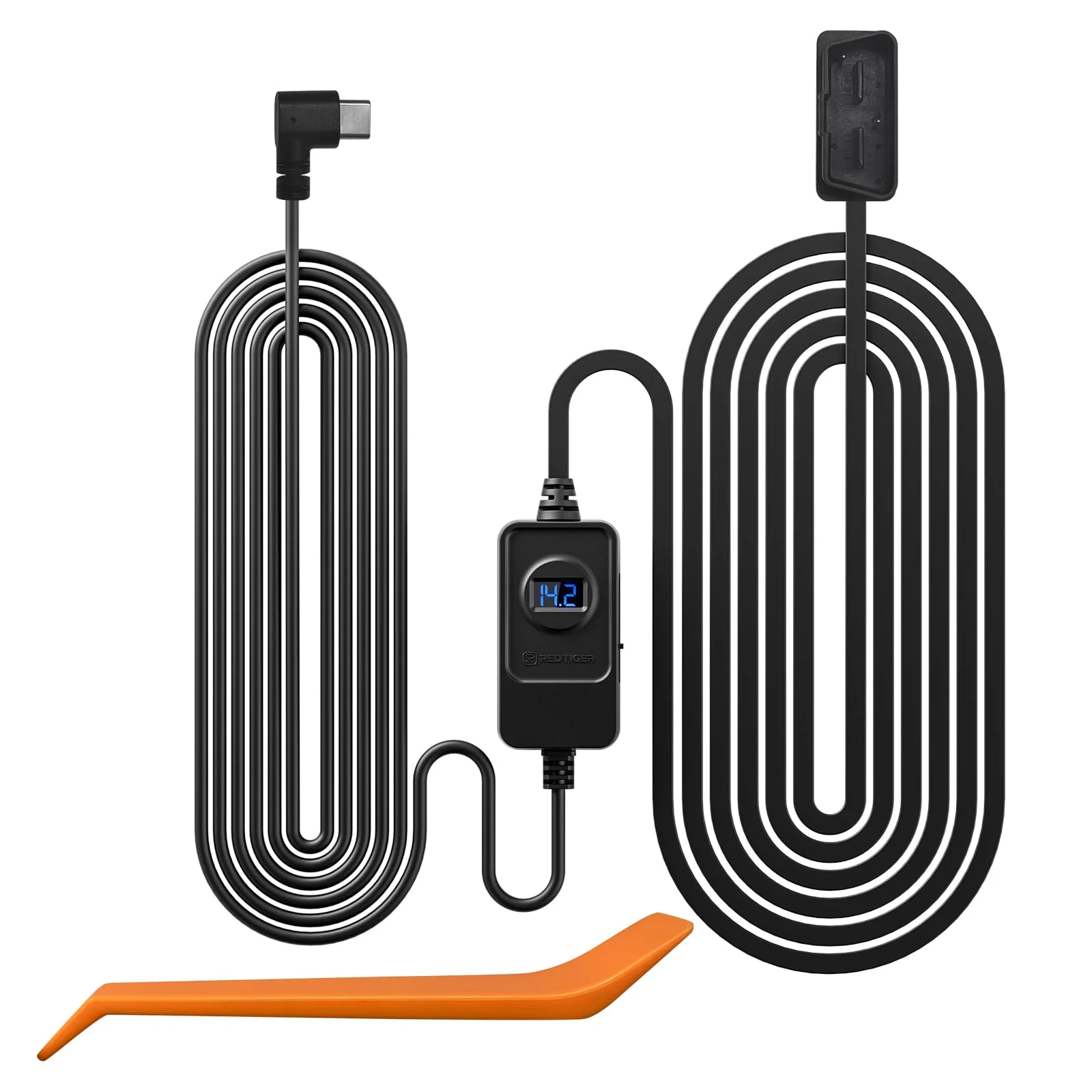 REDTIGER Dash Cam OBD Hardwire Kit with USB C Port,12V-24V to 5V, Low Voltage Protection for 24H Parking Mode,Suitable Series Dash Cam