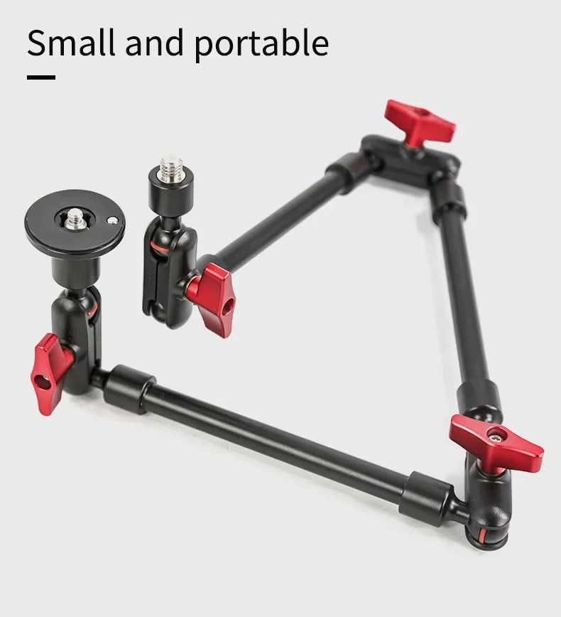 REFLEX CAMERA Adjustable Magic Arm - 80cm - with Universal Phone Holder â Flexible Aluminum Alloy Camera Mount Clamp for Tripod, Overhead Rig, Vlogging, Live Streaming, Photography, Video Recording - Image 7