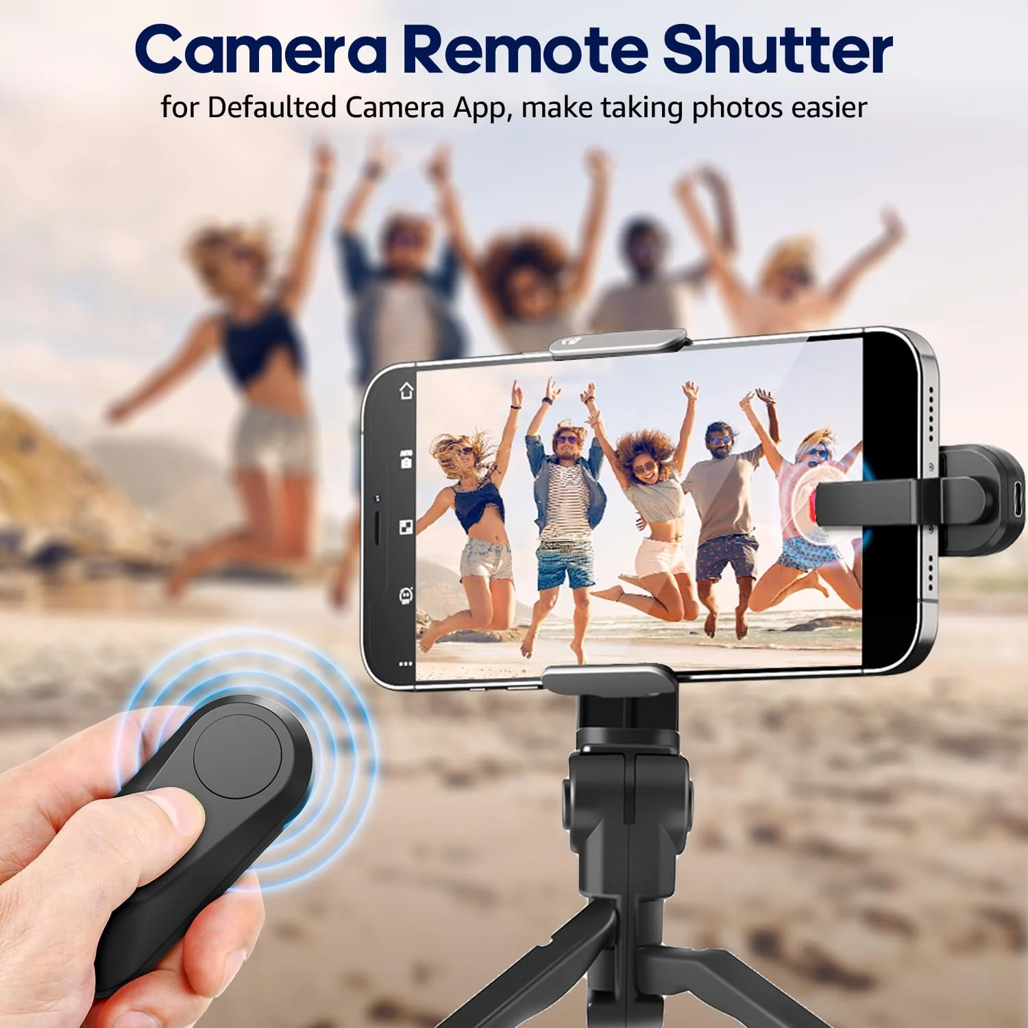 Remote Control Page Turner for Kindle Paperwhite Oasis Kobo eReaders, Camera Camcorder Remote Controls, Page Turner Clicker for ipad Tablets Reading Novels with Wrist Strap Storage Bag Black - Image 4