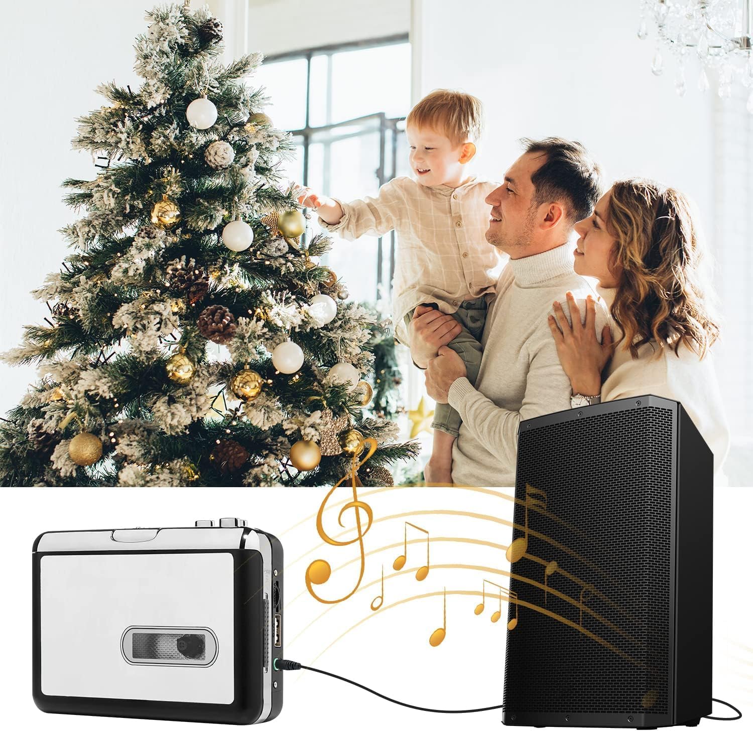 Reshow Portable Cassette Tape Player, Best Overall Standalone USB to MP3 Converter, Audio Cassette to Digital Converter Automatically Divides -Silver Silver - Image 6