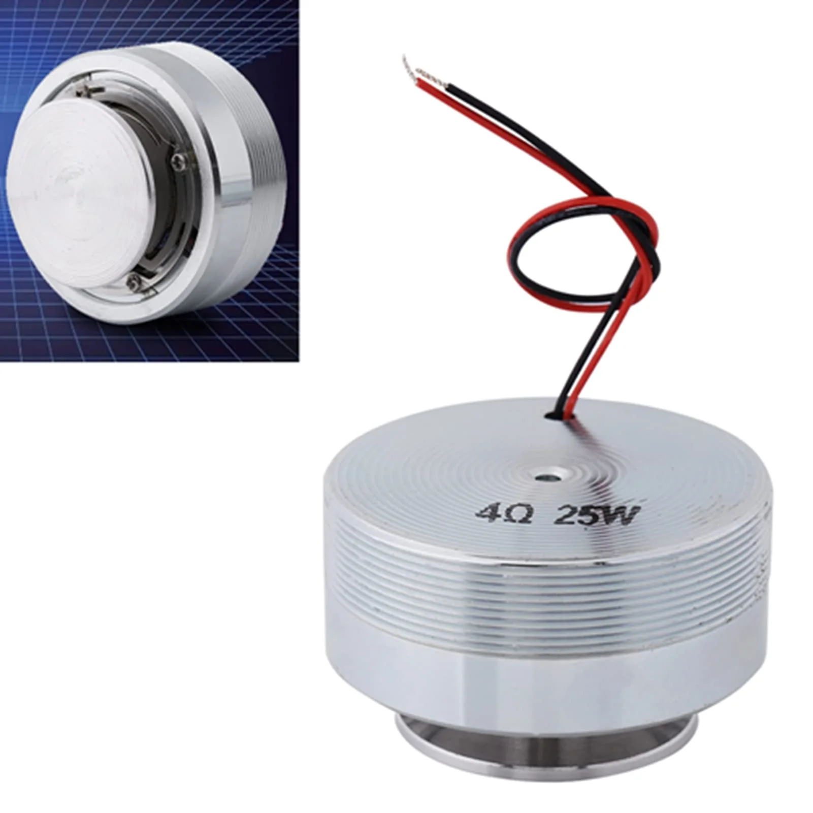 Resonance Speaker, 50mm 2Inch All Frequency Resonance Loudspeaker Vibration Round Strong Bass Vibration Louderspeaker (4Ω 25W) 4Ω 25W - Image 7