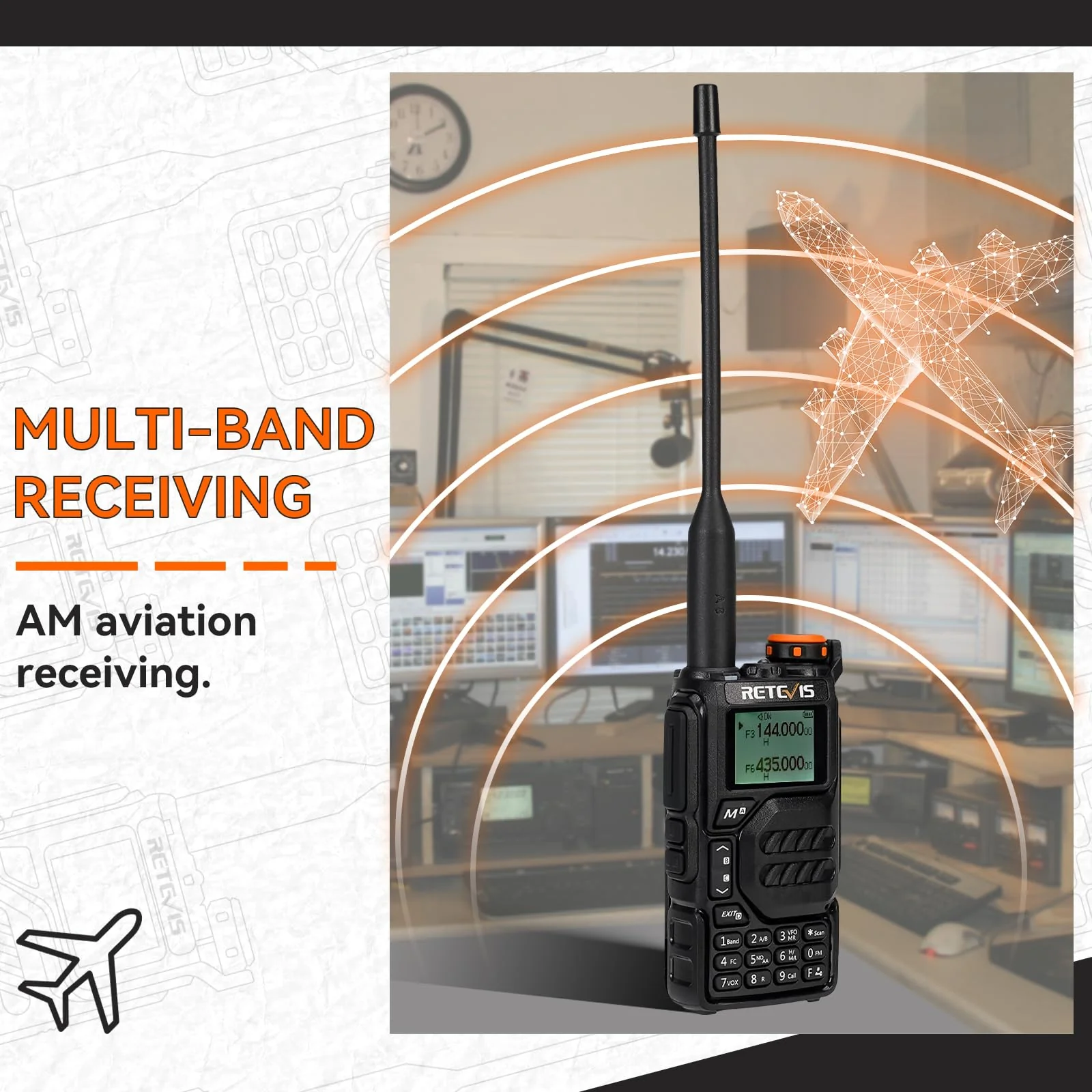 Retevis RA79 (Upgrade for UV 5R 3rd) Ham Radio, Dual Band Two Way Radio, Support Chirp, NOAA, Portable Handheld AM/FM Radio, Emergency Walkie Talkies with USB-C Charging for Beginner, Survival - Image 2