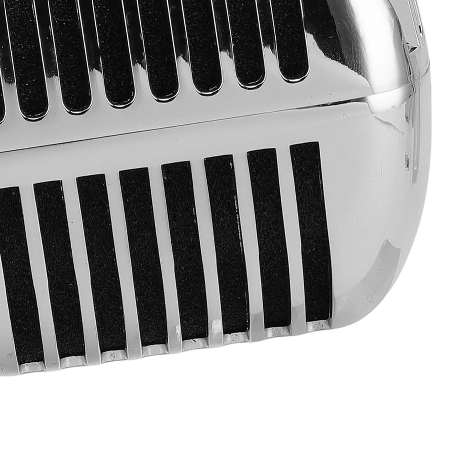 Retro Vintage Microphone, Zinc Alloy Self Tensioning Rotating Rack Dynamic Vocal Microphone with Sound, for KTV, Stage Performances (Silver) - Image 8