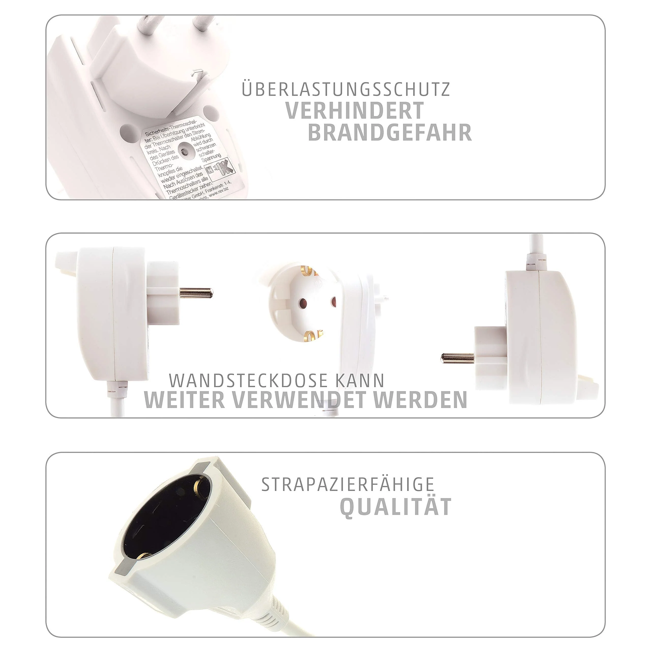 REV 0016150114 Extension cable, 5m, 1 piece 5 m White - Image 2