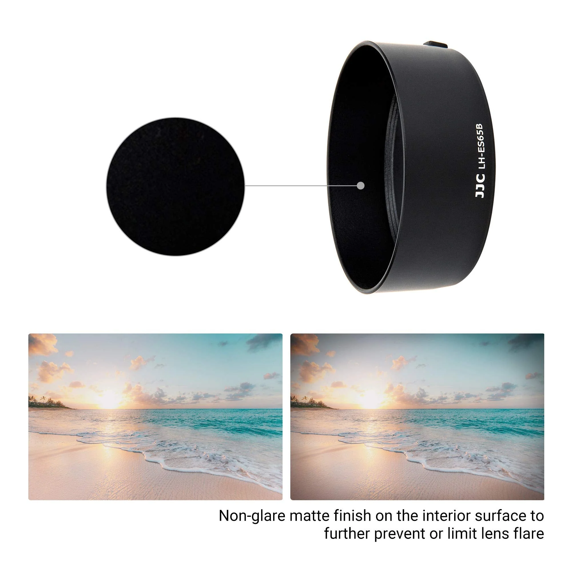RF 50mm Lens Hood Shade for Canon RF 50mm f/1.8 STM Lens Replaces Canon ES-65B Hood with Original Design on Canon EOS R100 R50 R10 R8 R7 R6 R5 RP R Cameras Replace Canon ES-65B for RF 50mm f/1.8 STM - Image 4