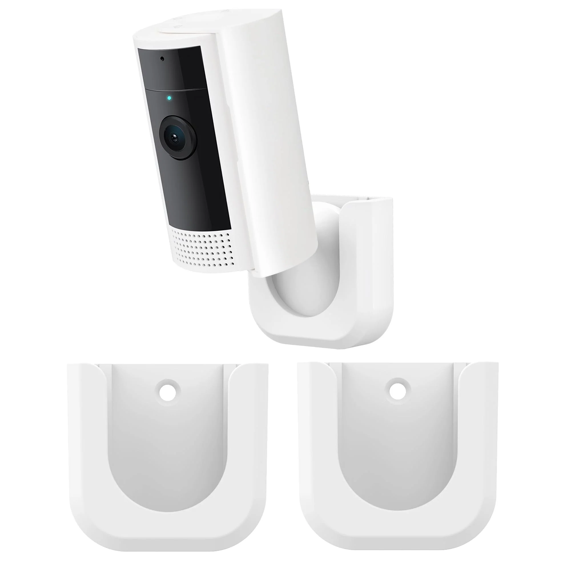 Ring Indoor Cam Adhesive Wall Mount Bracket, Strong Adhesive Durable Camera Mount Stand for Ring Indoor Camera, Two Ways Installation Easy to Install (2 Pack)