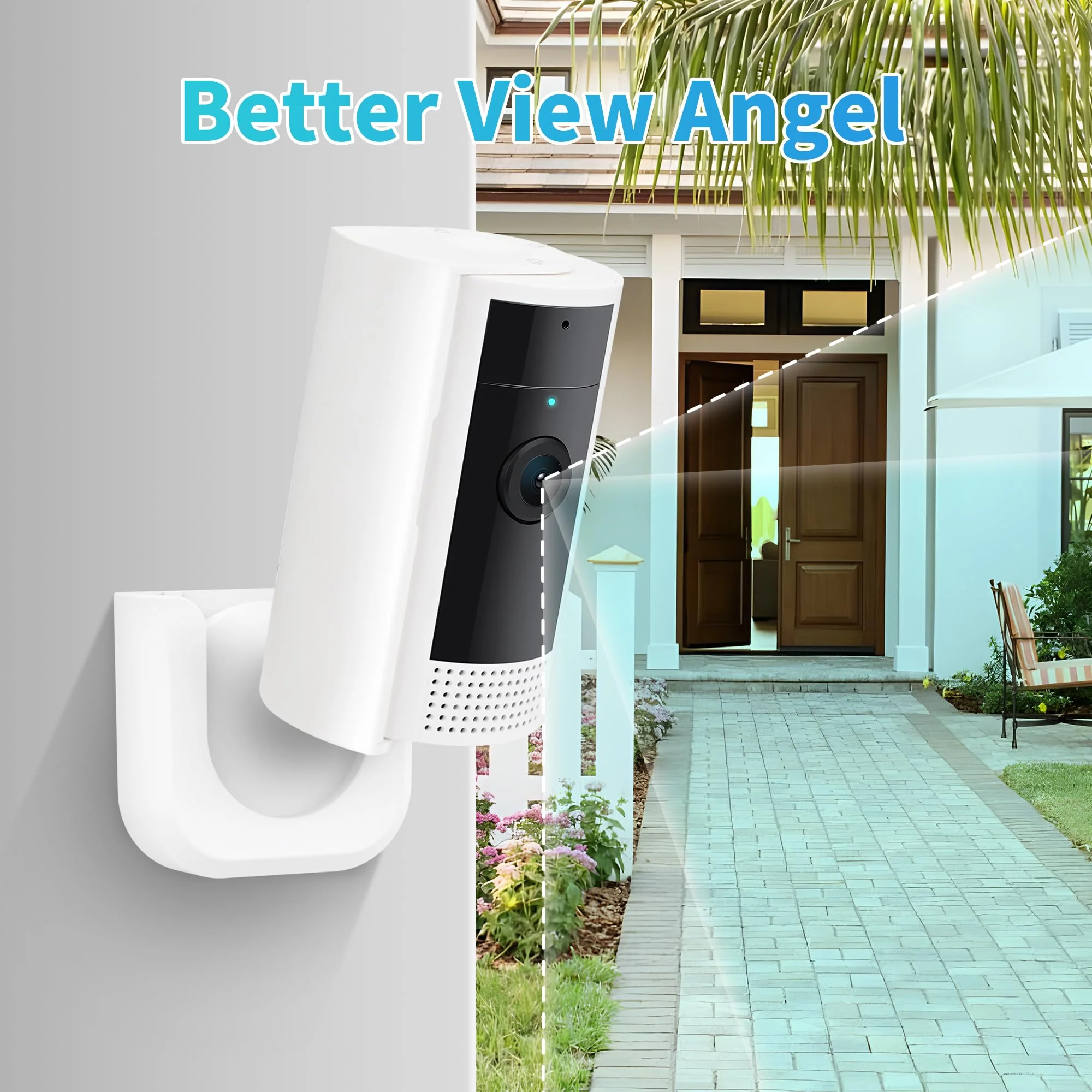 Ring Indoor Cam Adhesive Wall Mount Bracket, Strong Adhesive Durable Camera Mount Stand for Ring Indoor Camera, Two Ways Installation Easy to Install (2 Pack) - Image 6