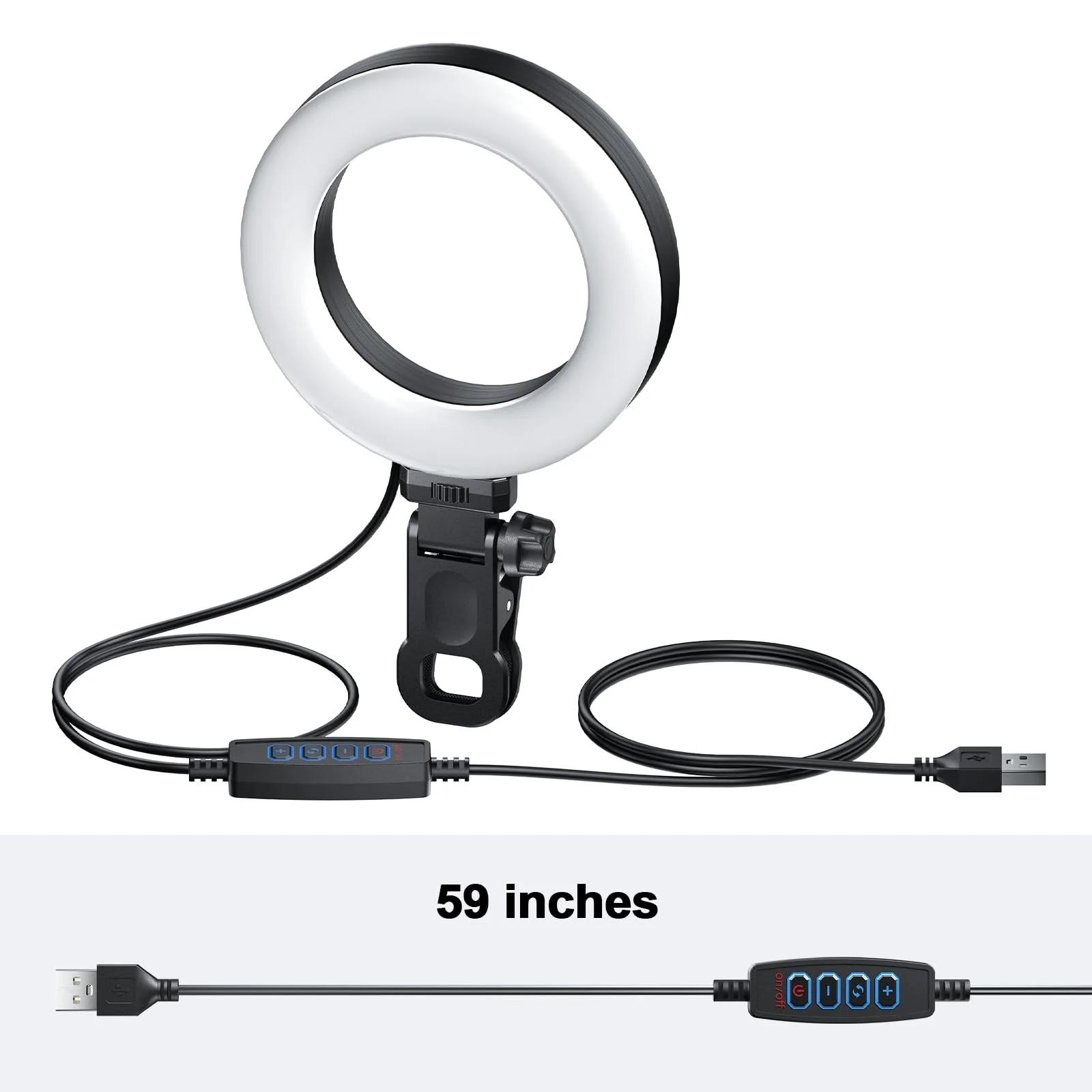Ring Light Clip on Laptop Monitor, Webcam Light 10 Brightness Level Video Conference Lighting for Remote Working/Zoom Calls/Self Broadcasting/Live Streaming/Video Recording/TikTok Black - Image 7