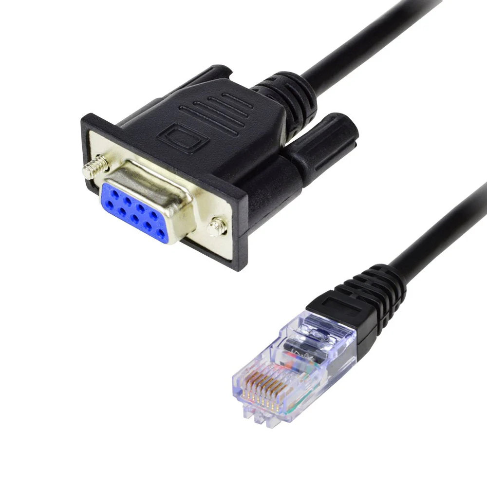 RJ45 to RS232, DB9 9-Pin Serial Port Female to RJ45 Female Cat5 Ethernet LAN Console 9.8Ft