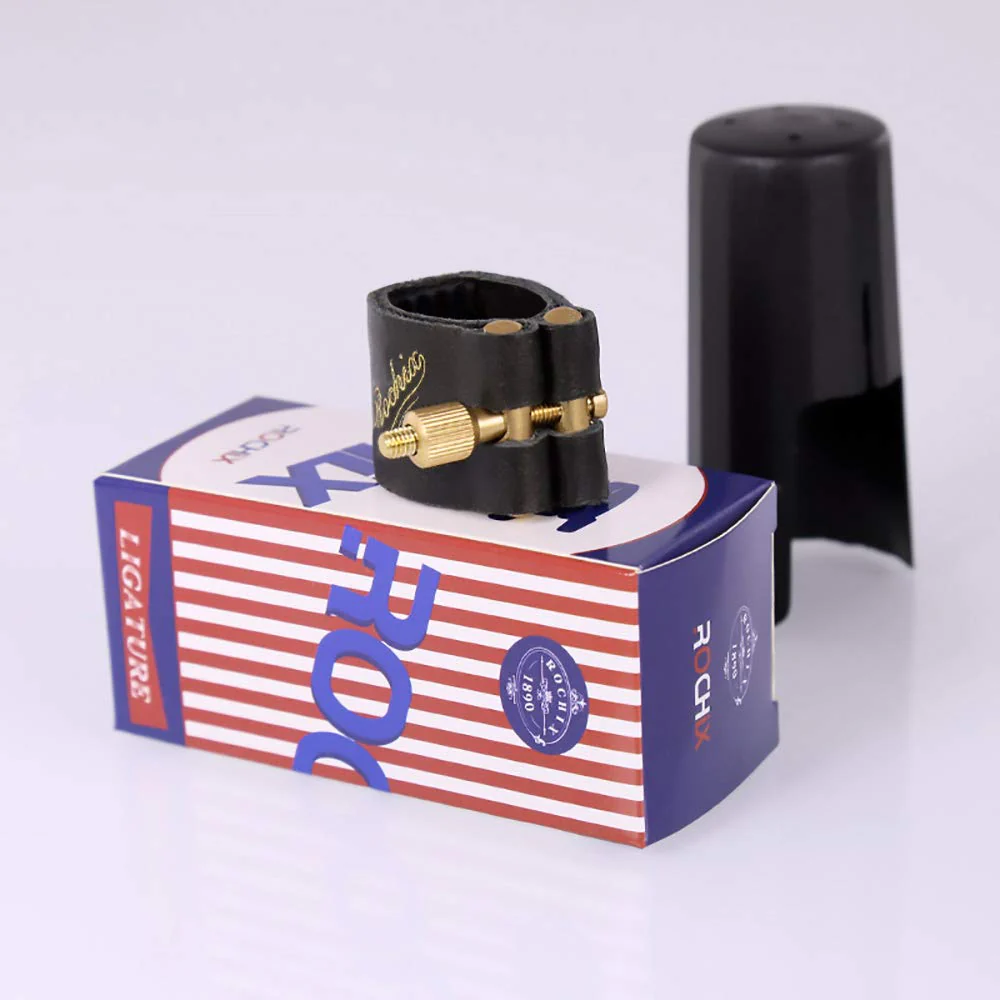 Rochix Genuine Leather Ligature and Plastic Cap for Bb Clarinet clarinet genuine leather ligature