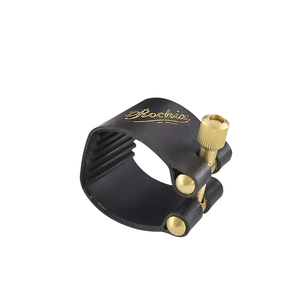 Rochix Leather Ligature and Plastic Cap for Alto Saxophone Sax alto sax leather ligature - Image 2