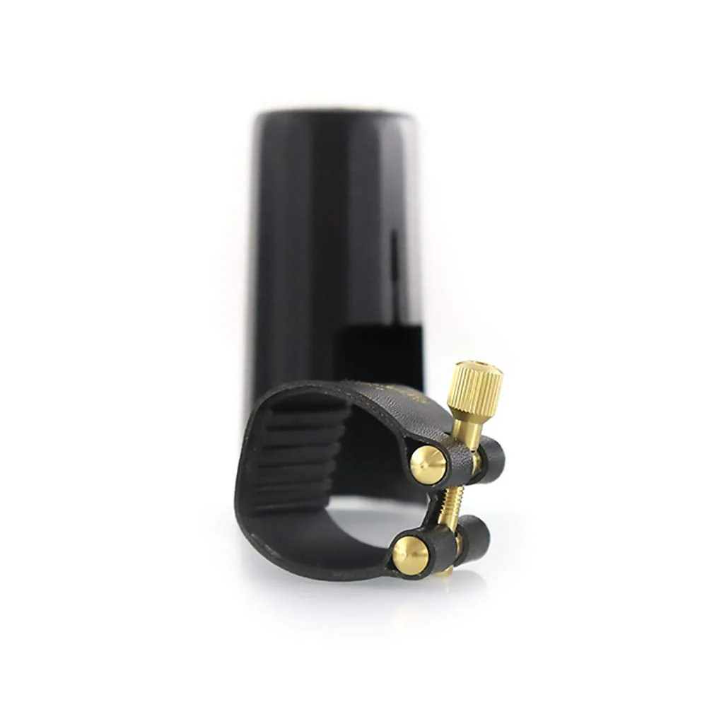Rochix Leather Ligature and Plastic Cap for Alto Saxophone Sax alto sax leather ligature - Image 4