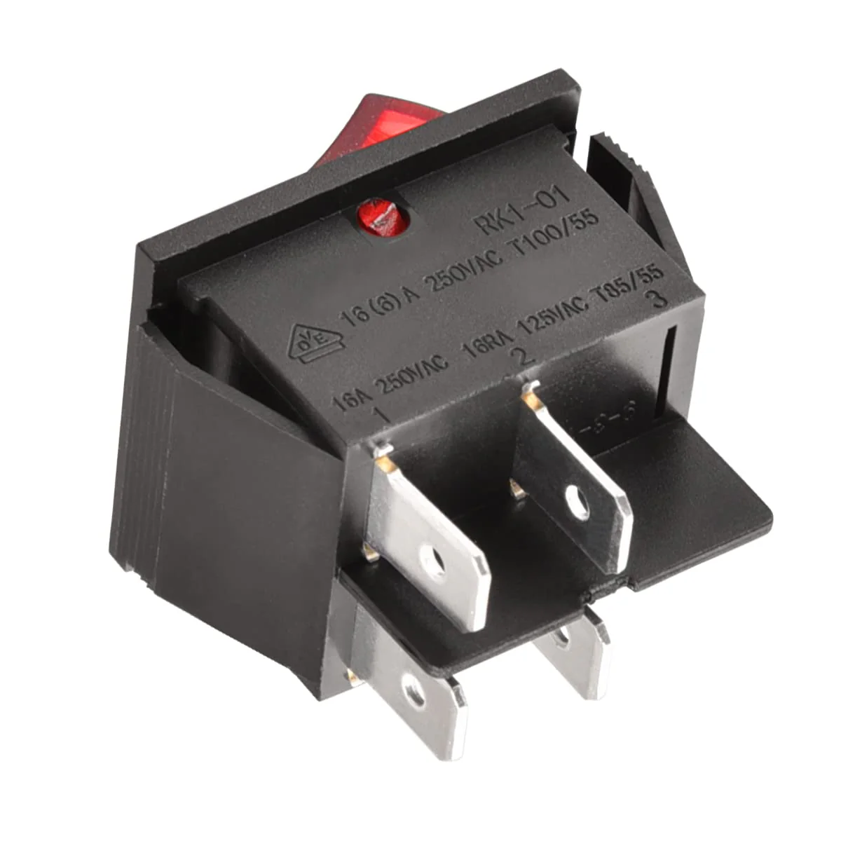 Rocker Switch ON-Off DPST 4 Terminals Red Light 16A 250VAC 2Pack 2 - Image 5
