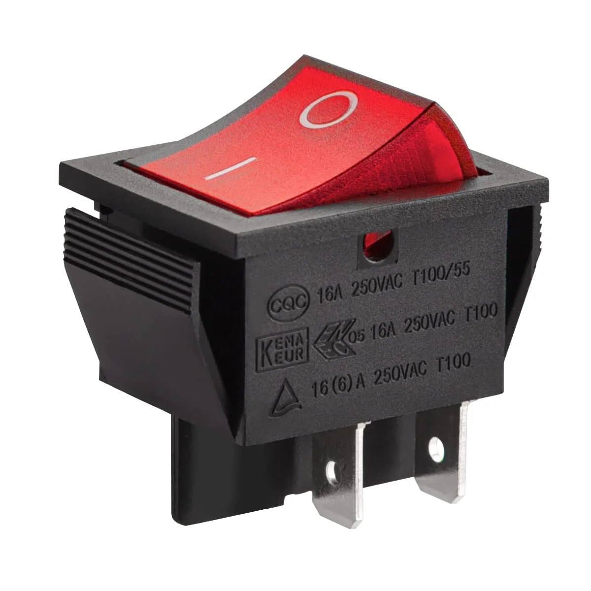 Rocker Switch ON-Off DPST 4 Terminals Red Light 16A 250VAC 2Pack 2 - Image 6