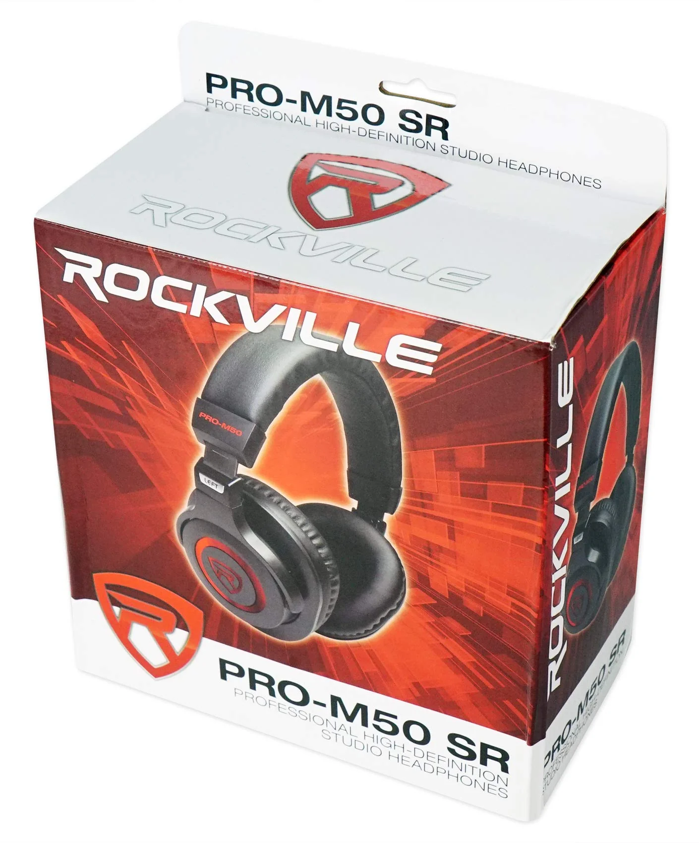 Rockville PRO-M50 SR 40mm Studio Headphones, 32 Ohm, Detachable Coil Cable, Sound Isolation, Durable Build, for Studio Monitoring and Podcasting Red - Image 9