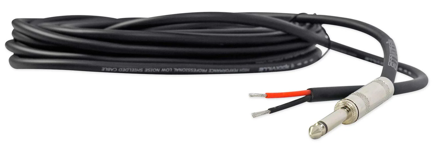 Rockville RTSBW20 16 AWG 1/4" TS to Bare Wire Speaker Cable, 20 Ft, 100% Copper, Durable PVC Jacket, Flexible Design, High-Performance Audio for Home Theater and Studio - Image 2