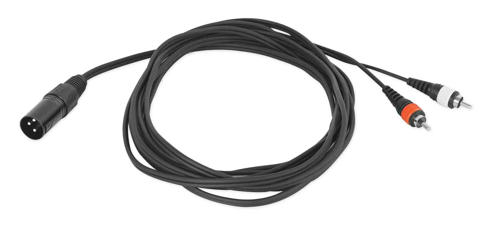 Rockville RXLRDRCA15 15 Ft XLR to Dual RCA Audio Cable 100% Copper, High-Fidelity Sound, Durable Build, Noise-Free Signal, for DJs and Home Audio 15 Foot