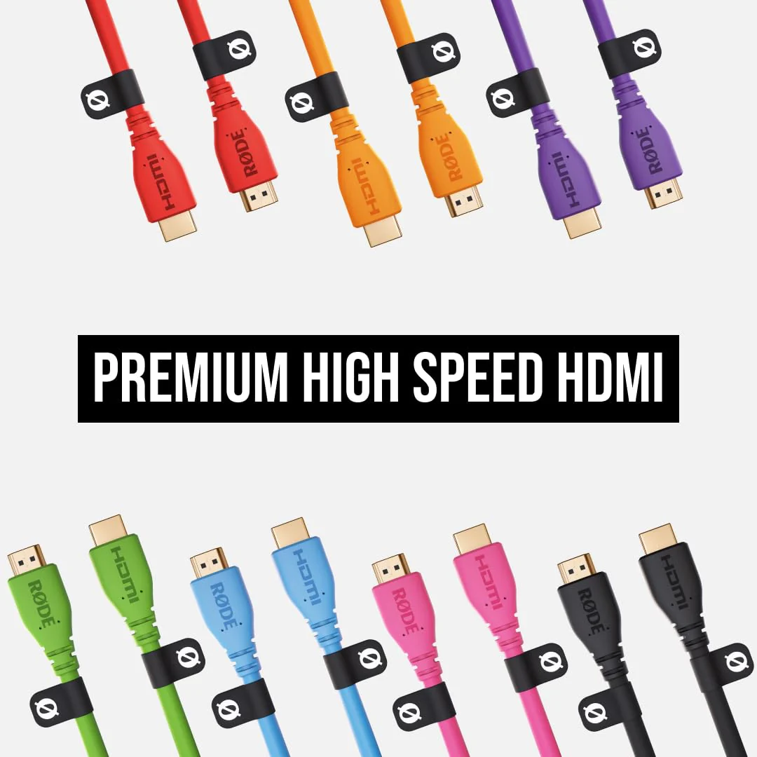 RØDE HDMI-3 Premium High Speed HDMI Cable with Ethernet (3m/10ft, Pink) HDMICABLE3M-P - Image 2