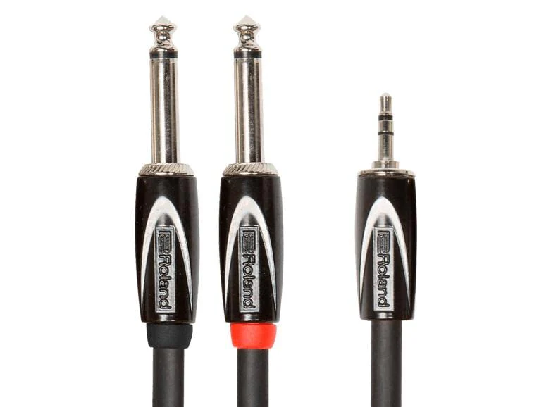 Roland Black Series 3.5mm TRS Male to Dual 1/4-Inch TS Male - 10 Foot (RCC-10-3528V2) - Image 3