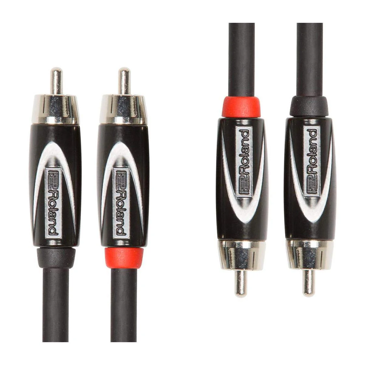 Roland Black Series Interconnect Cable, Dual RCA to Dual RCA, 3-Feet 3 ft Dual RCA-RCA