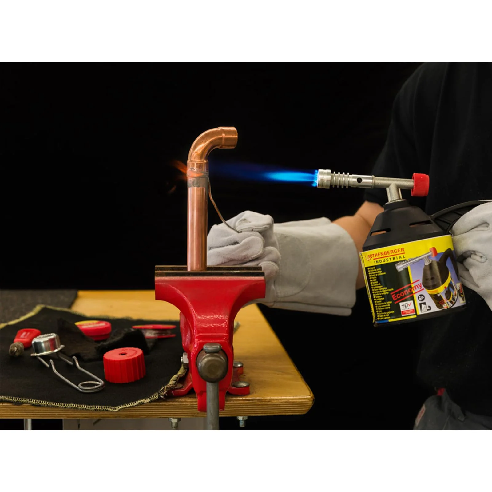 Rothenberger Industrial Roflame, Economy Blowtorch, Bunsen Burner, Soldering Gas, Gas Burner 35912 - Image 2