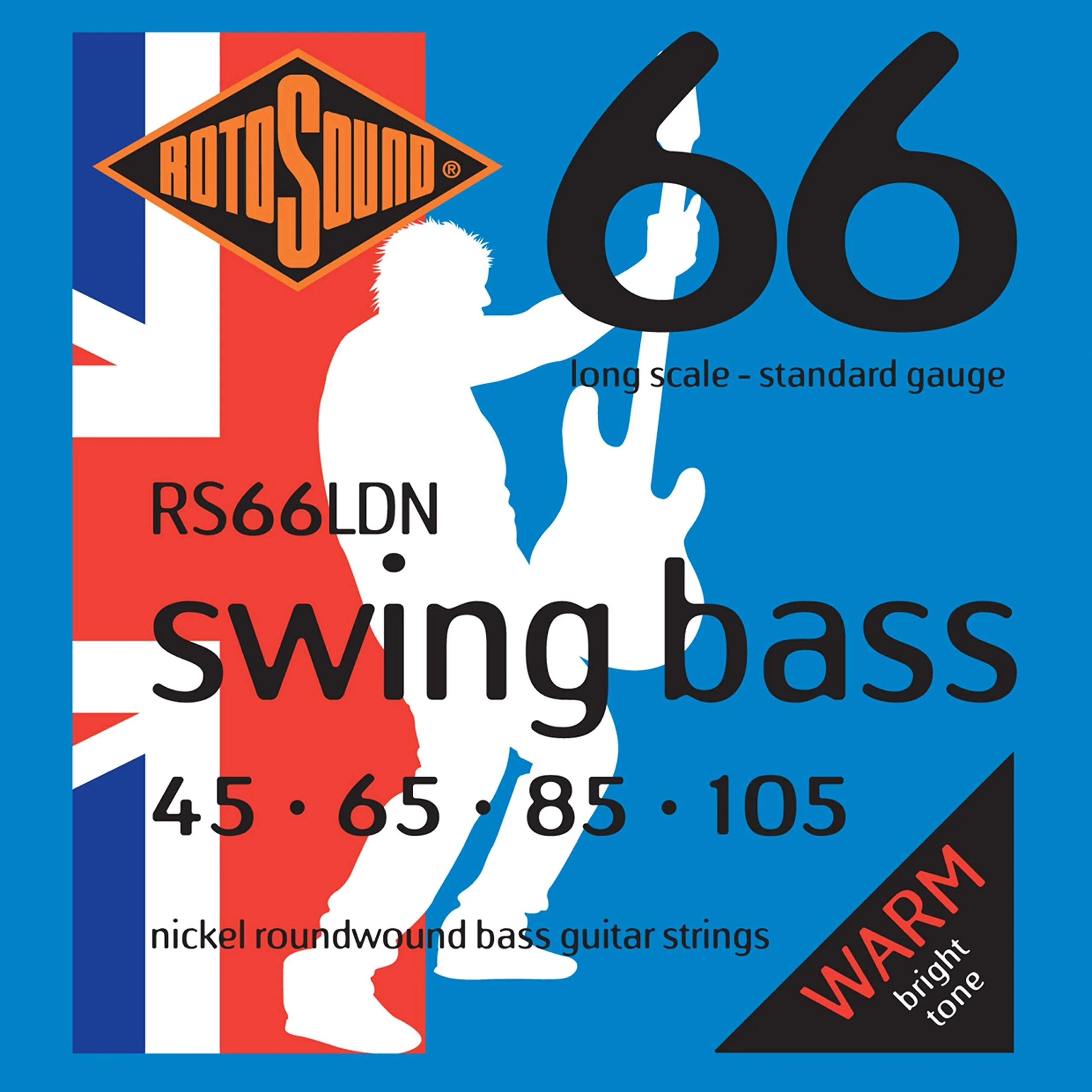 Rotosound RS66LDN Nickel Bass Guitar Strings (45 65 85 105) Single