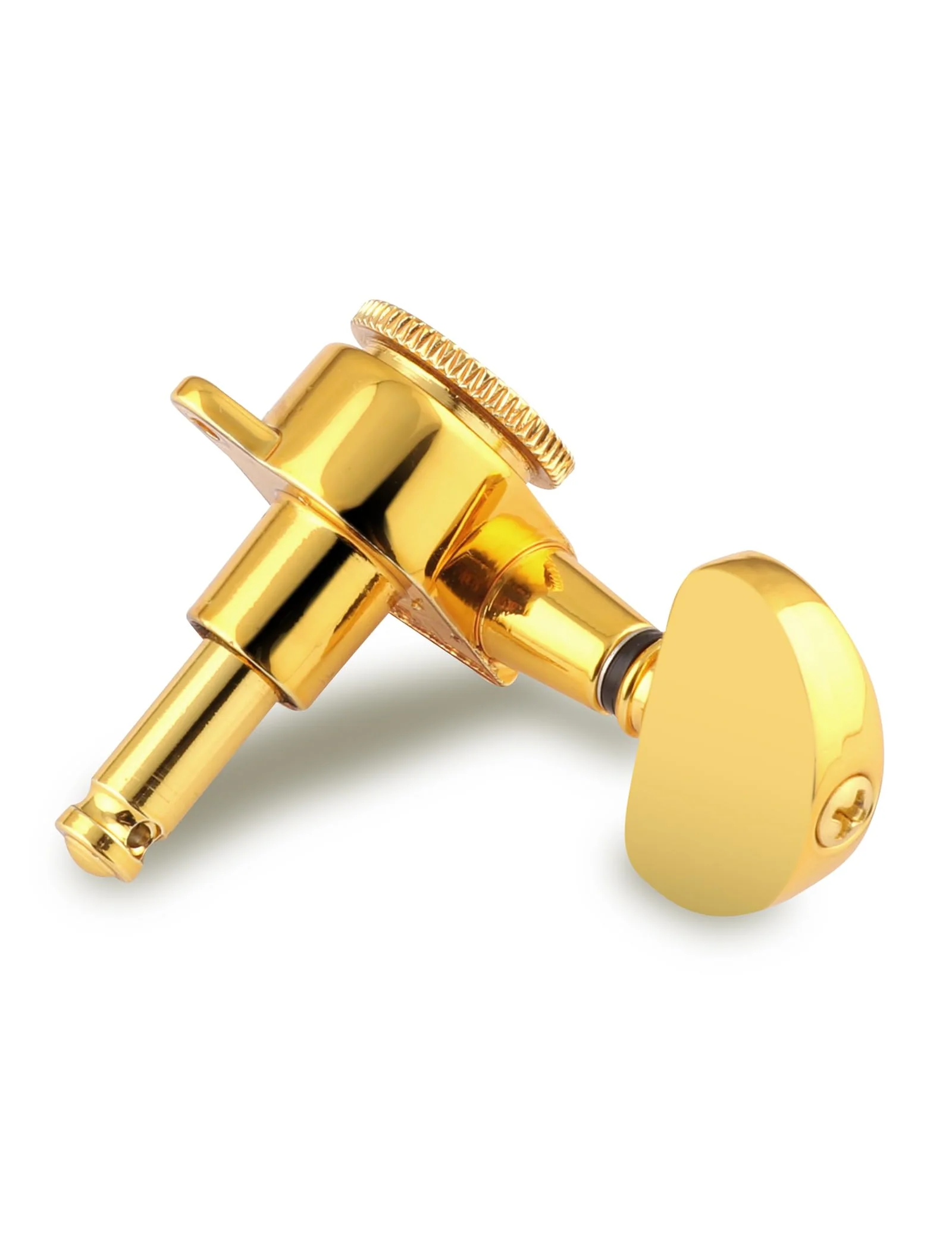 Rubatone Locking Guitar String Tuning Pegs Sealed Machine Heads Tuners Tuning Keys 6 In Line for Right Handed Electric Guitar or Acoustic Guitar Half Round Head Gold. - Image 6