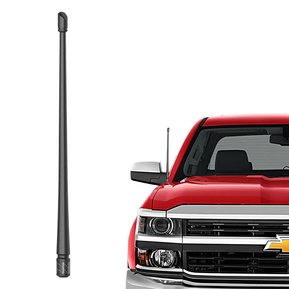 RYDONAIR Short Antenna Compatible with Chevy Silverado & GMC Sierra Trucks All Model Years, Internal Copper Coil for Enhanced Reception, 13 inches Rubber Antenna Replacement Chevy & GMC Trucks all years model