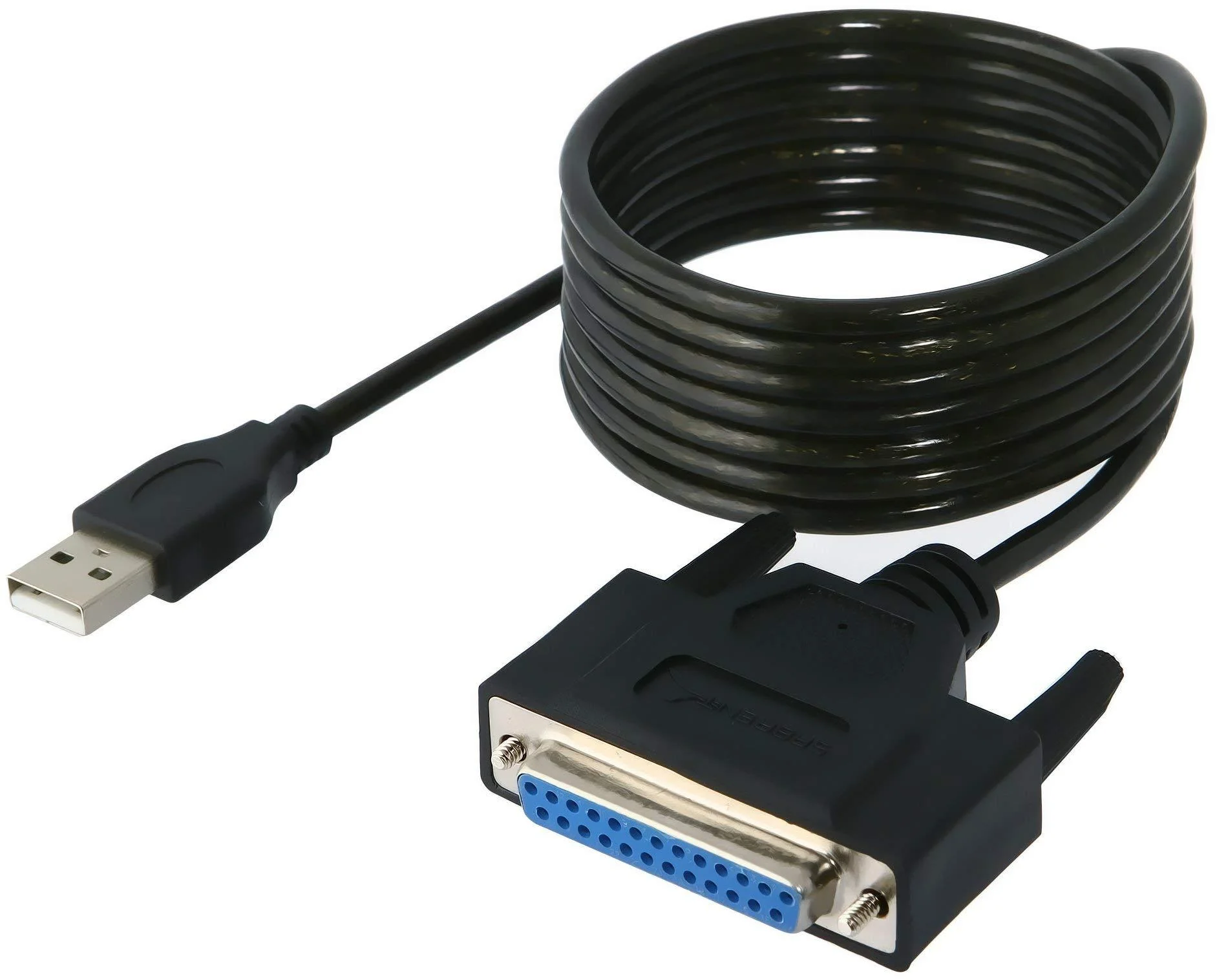 Sabrent USB 2.0 to DB25 IEEE-1284 Parallel Printer Cable Adapter [THUMBSCREWS Connectors] (CB-DB25) DB25 Thumbscrews - Image 2