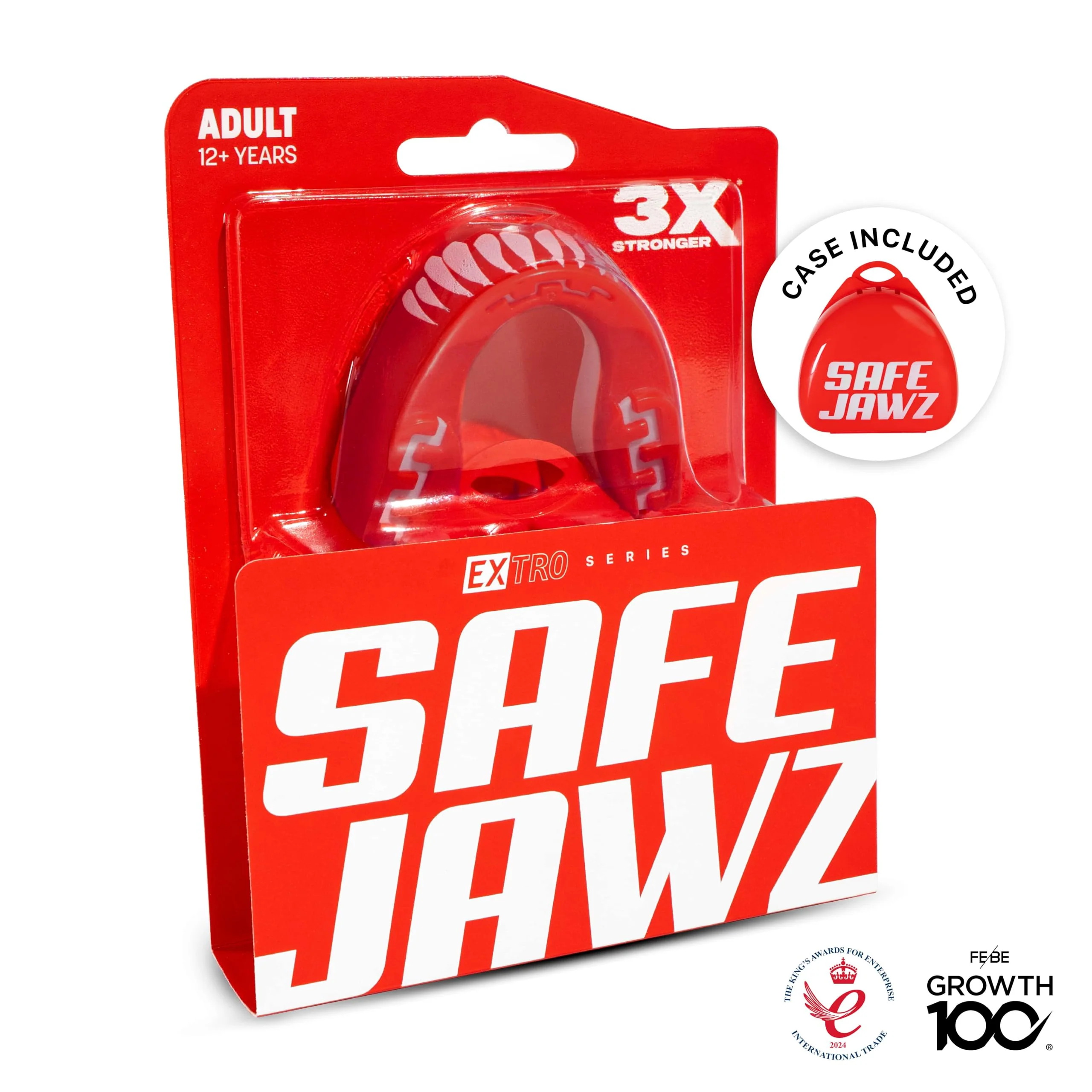 SAFEJAWZ Mouth Guard, Dual Layer Mouthguard for Adults with Case, Easy Fit Remoldable Mouthpiece for Football, Boxing, Lacrosse, MMA, Basketball & All Contact Sports (Adult 12+ Years, Viper Red) Adults 12+ Years - Image 6
