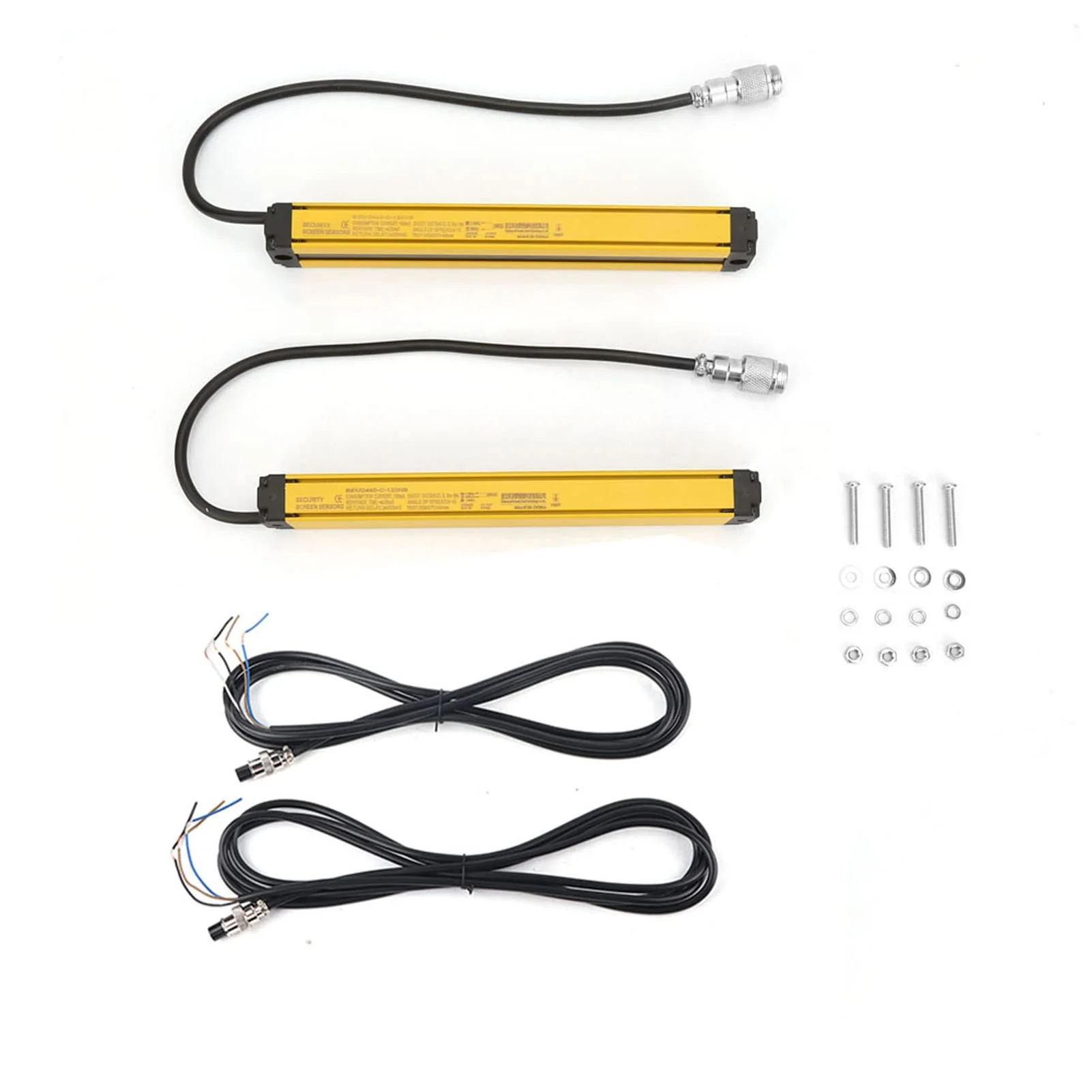 Safety Light Curtain Sensors 4 Beams DC10-30V BEM0440-C-120NB Light Curtain Sensor Switch A Series Safety Light Grid Optical Grid Sensor Safety Light Sensor Light Grid Light Barrier 4 Beams(BEM0440-C-120NB)