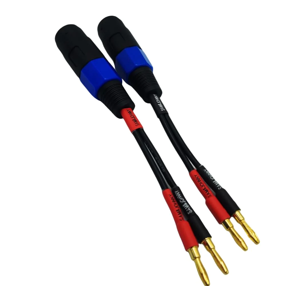Sam&Johnny 4mm Banana Plug to Female Speakon Speaker Adapter Cable 12AWG, 6 Inch - Mono Speakon Female Jack to Banana Cable - 2 Pack - Image 5