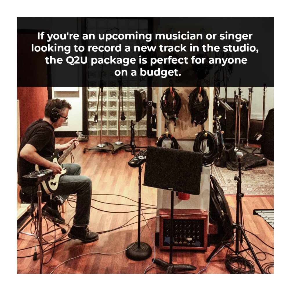Samson Q2U USB/XLR Dynamic Microphone Recording and Podcasting Pack (Black) Grey - Image 4