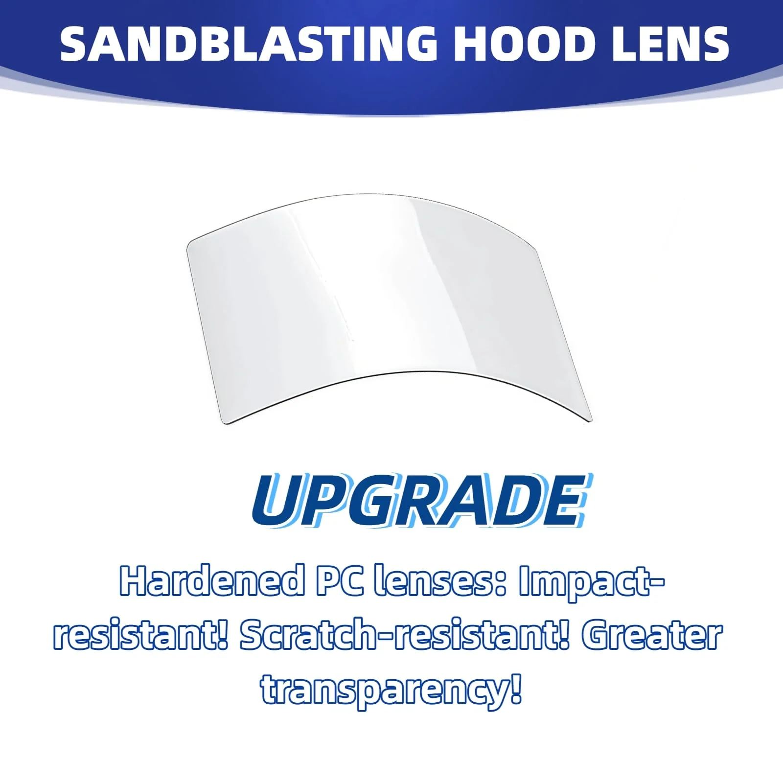 Sandblasting Hood Replacement Lens 5-Pack, Hardened Scratch-Resistant Polycarbonate for Painting, Dusting & Grinding - Image 4
