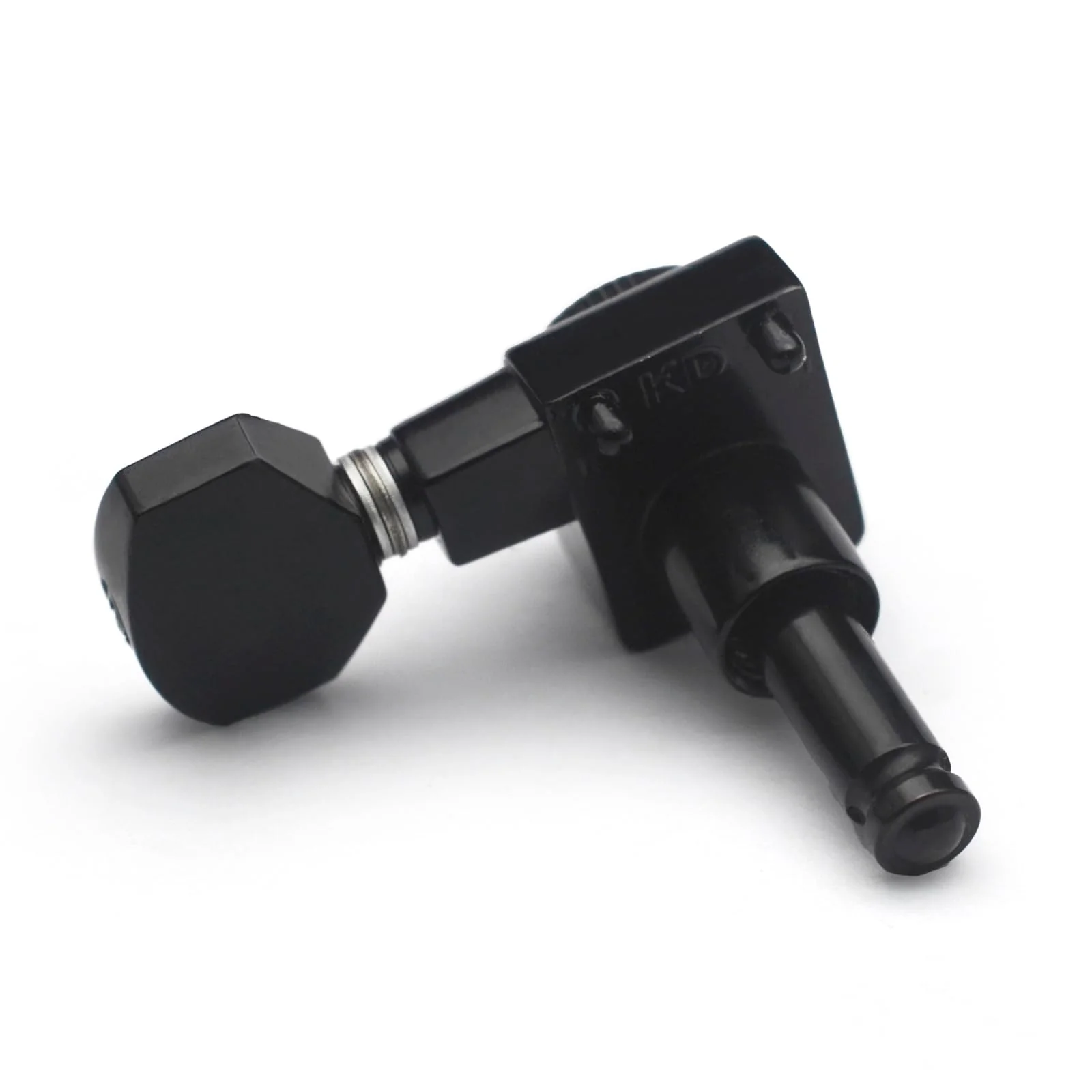 SAPHUE 6 In-line Guitar Locking Tuners Screw-Free 1:18 Locking Tuning Key Pegs Tuners Screw Less for Folk Classical Acoustic Electric Guitar (Black) Black - Image 6